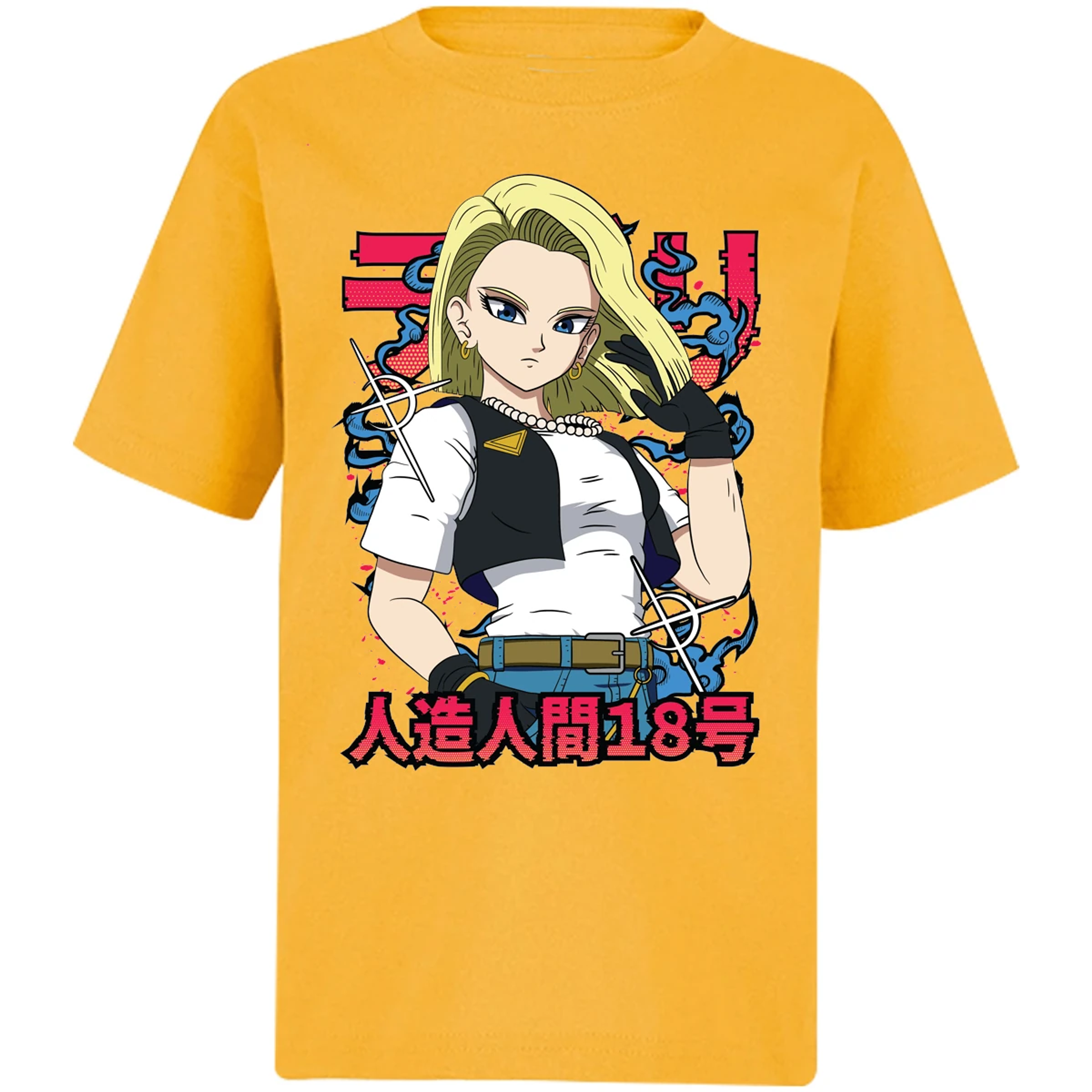 Playera Dragon Ball Androide 18 Anime para Niño 8