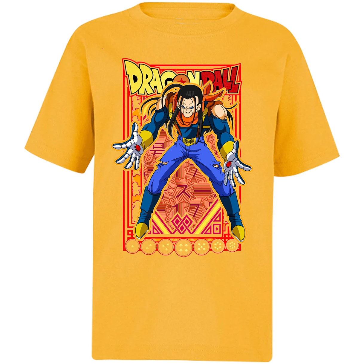 Playera Dragon Ball Anime Androide 17 para Niño 16
