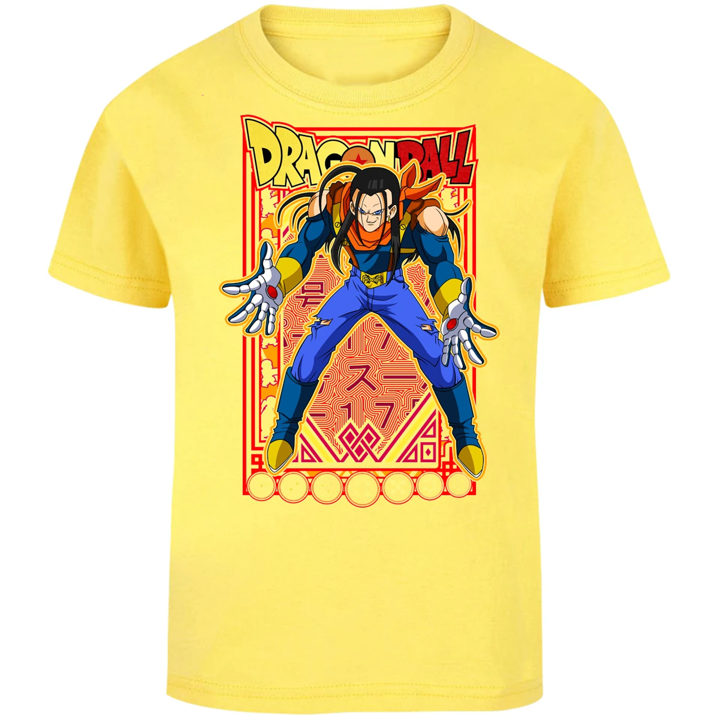 Playera Dragon Ball Anime Androide 17 para Niño 17