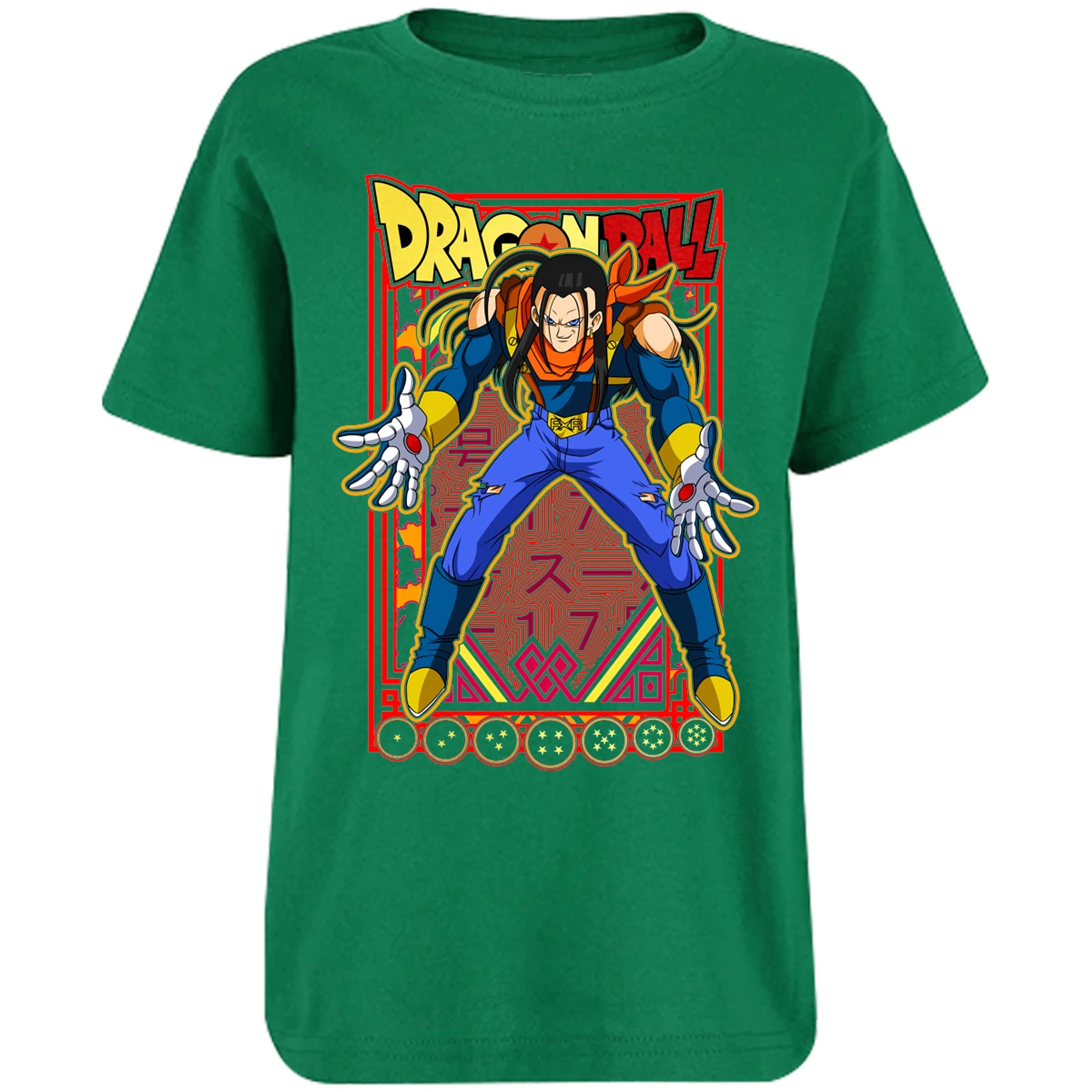 Playera Dragon Ball Anime Androide 17 para Niño 9