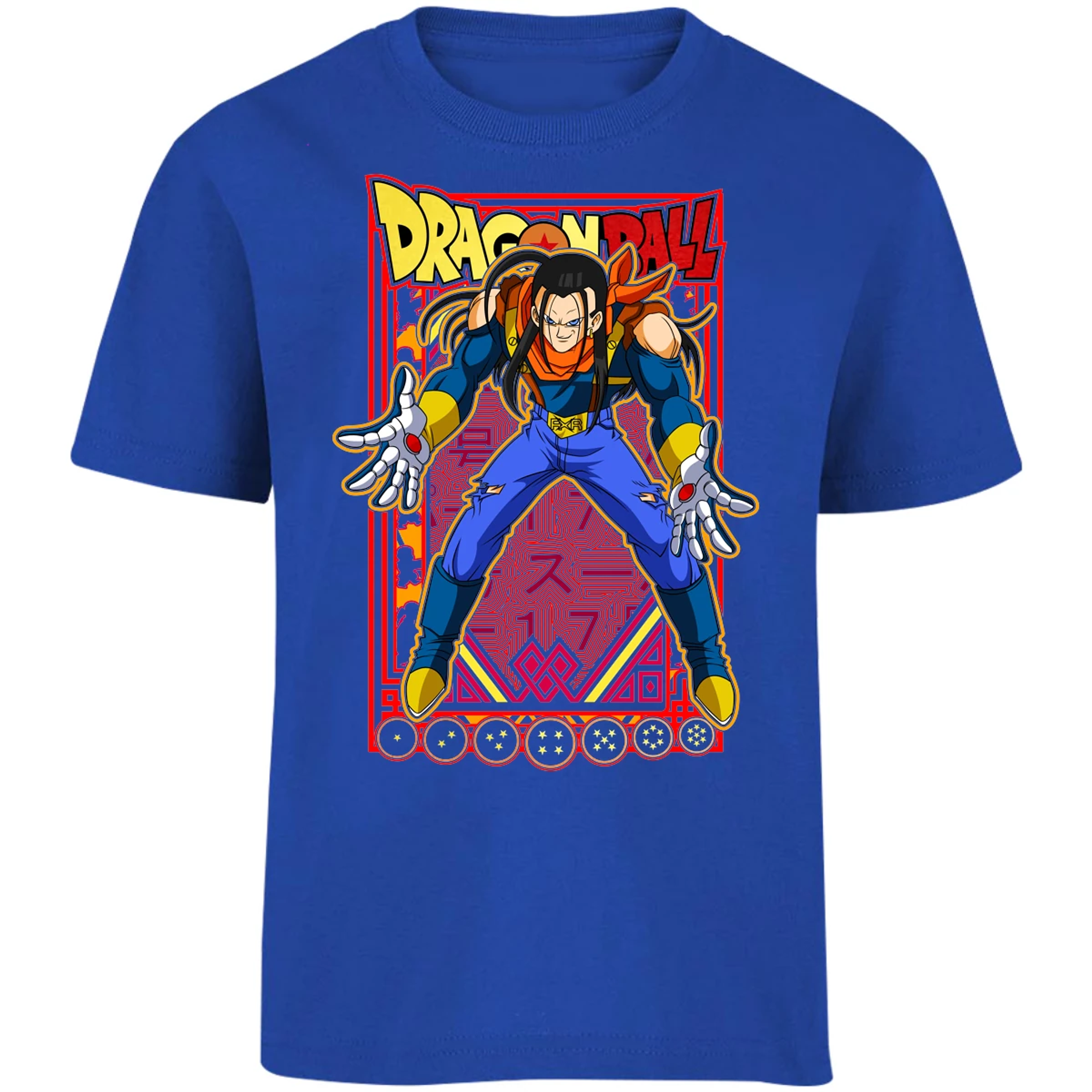 Playera Dragon Ball Anime Androide 17 para Niño 6