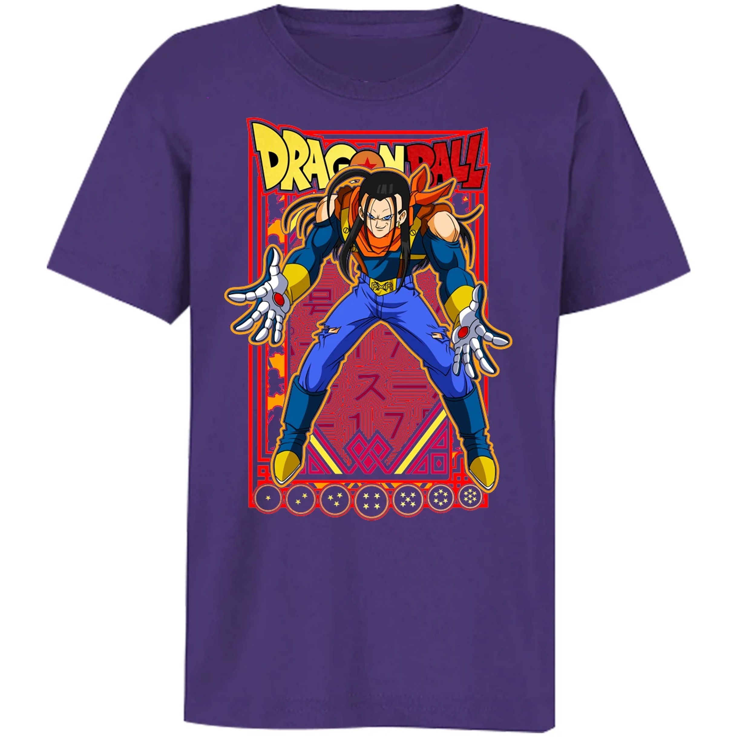 Playera Dragon Ball Anime Androide 17 para Niño 13