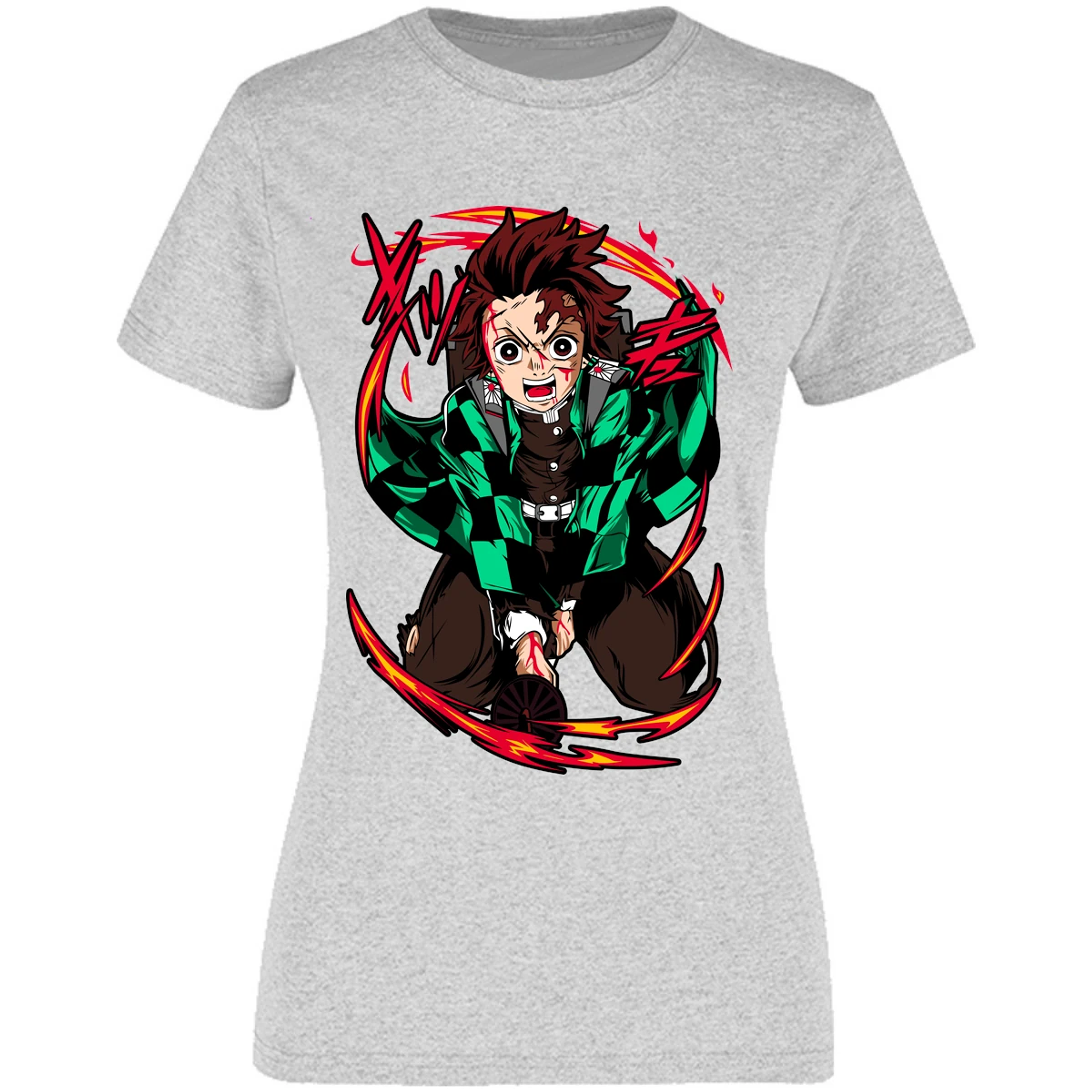 Blusa Demon Slayer Tanjiro Anime Blusa para Mujer 16