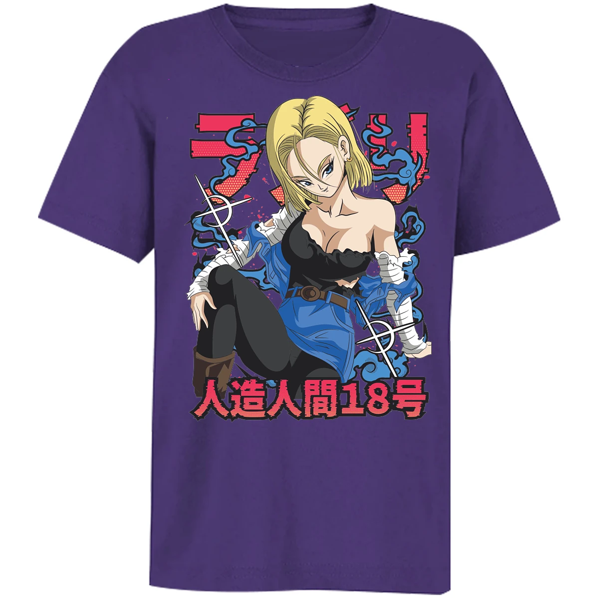 Playera Dragon Ball Anime Androide 18 para Niño 16