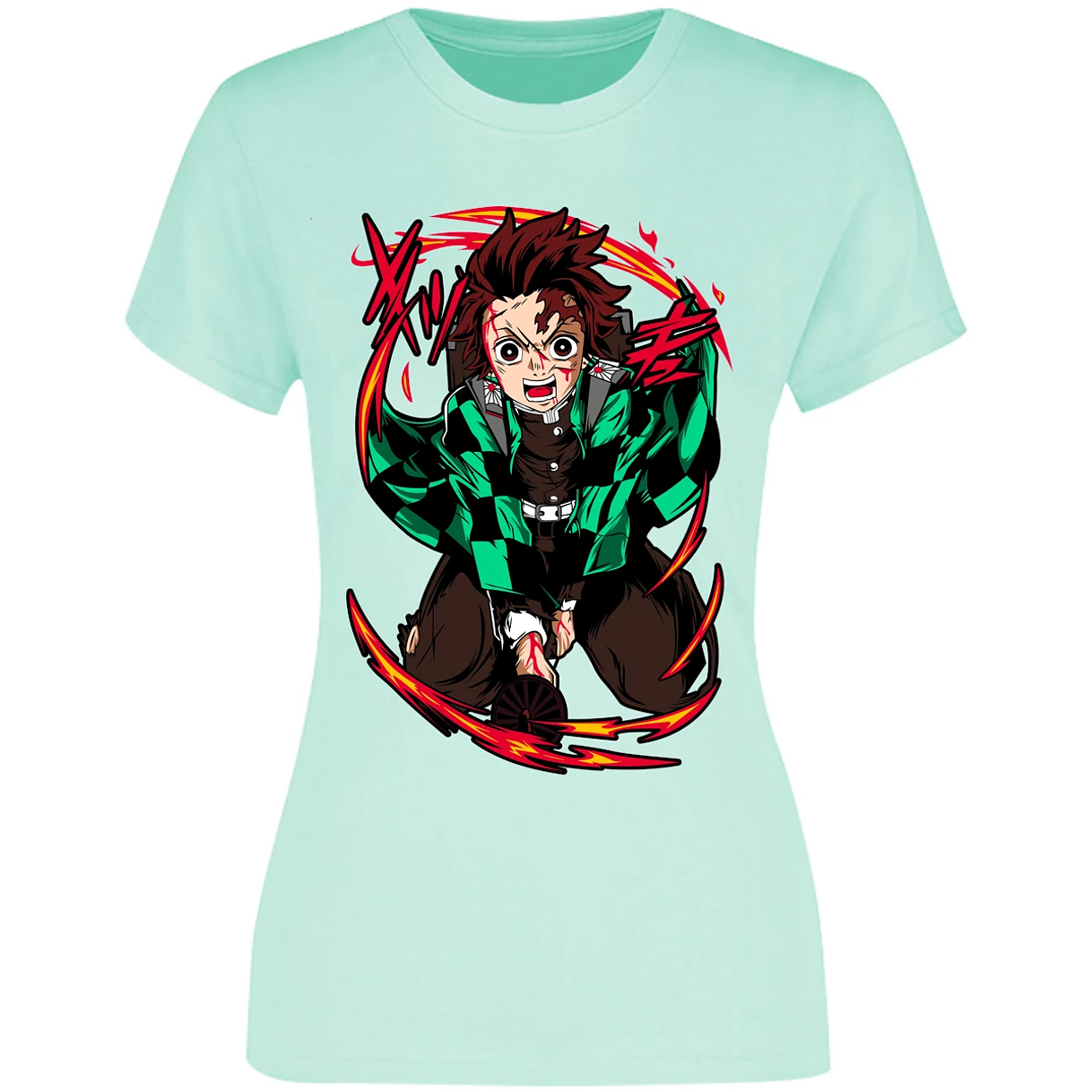 Blusa Demon Slayer Tanjiro Anime Blusa para Mujer 4