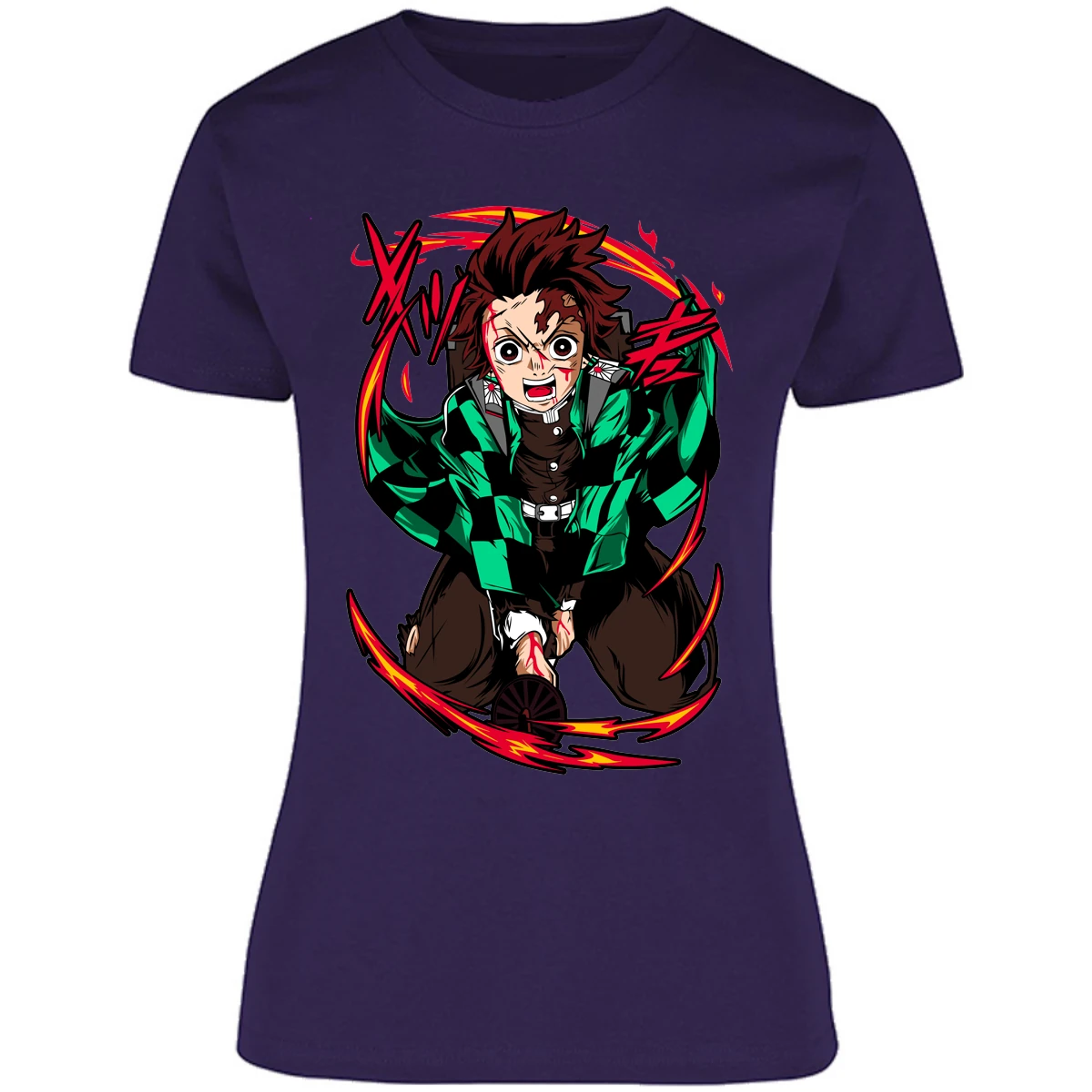 Blusa Demon Slayer Tanjiro Anime Blusa para Mujer 15