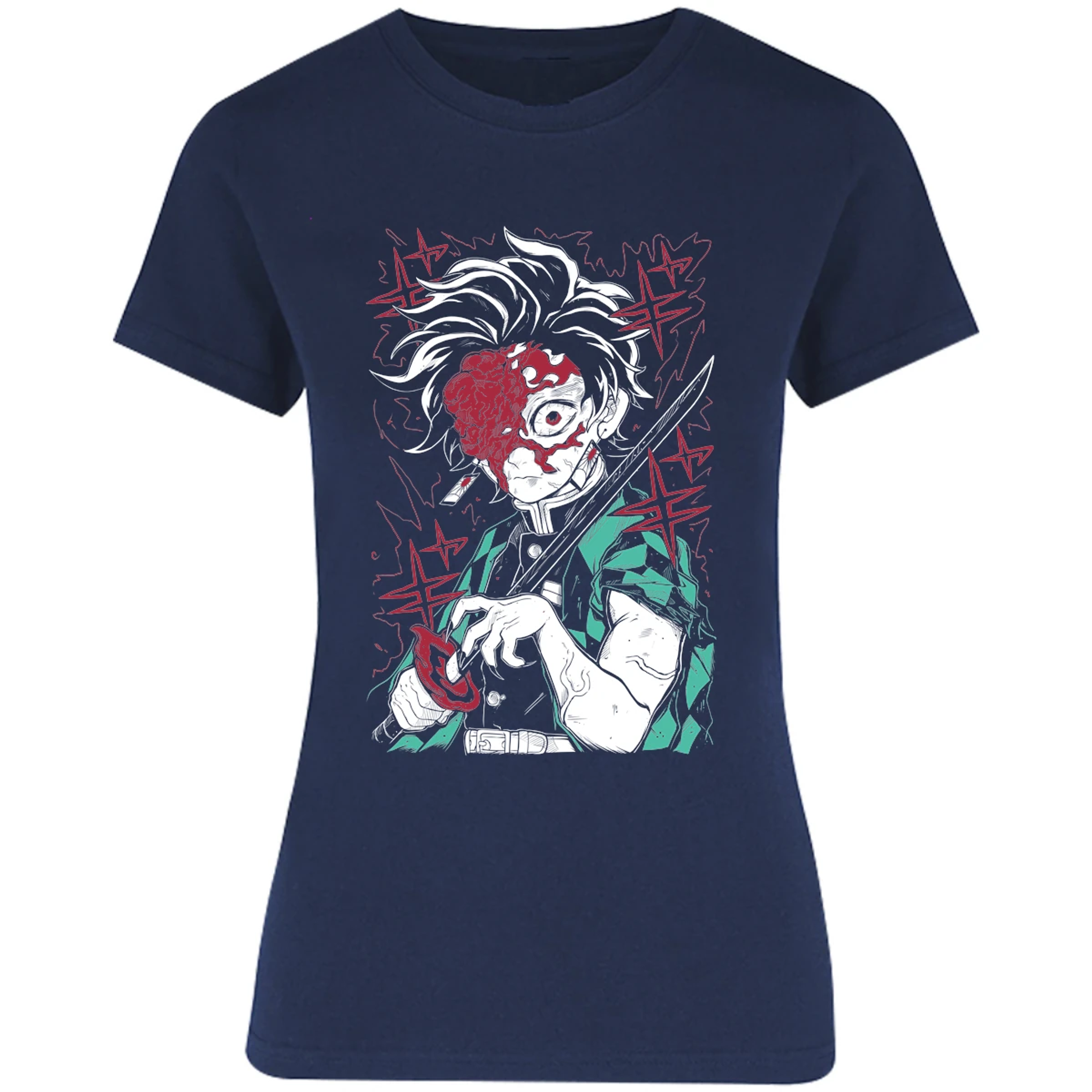 Blusa Demon Slayer Tanjiro Demon Blusa para Mujer 14
