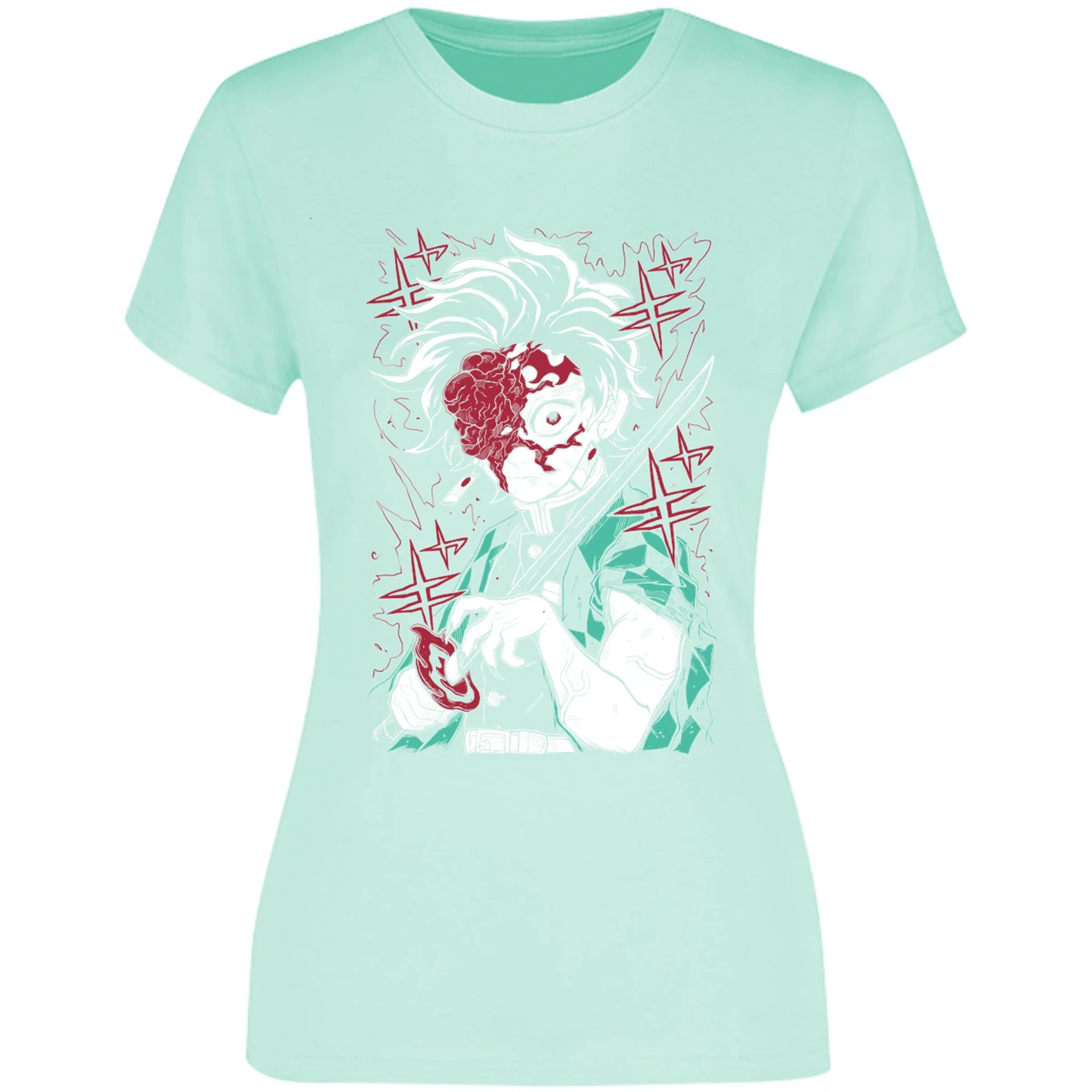 Blusa Demon Slayer Tanjiro Demon Blusa para Mujer 6