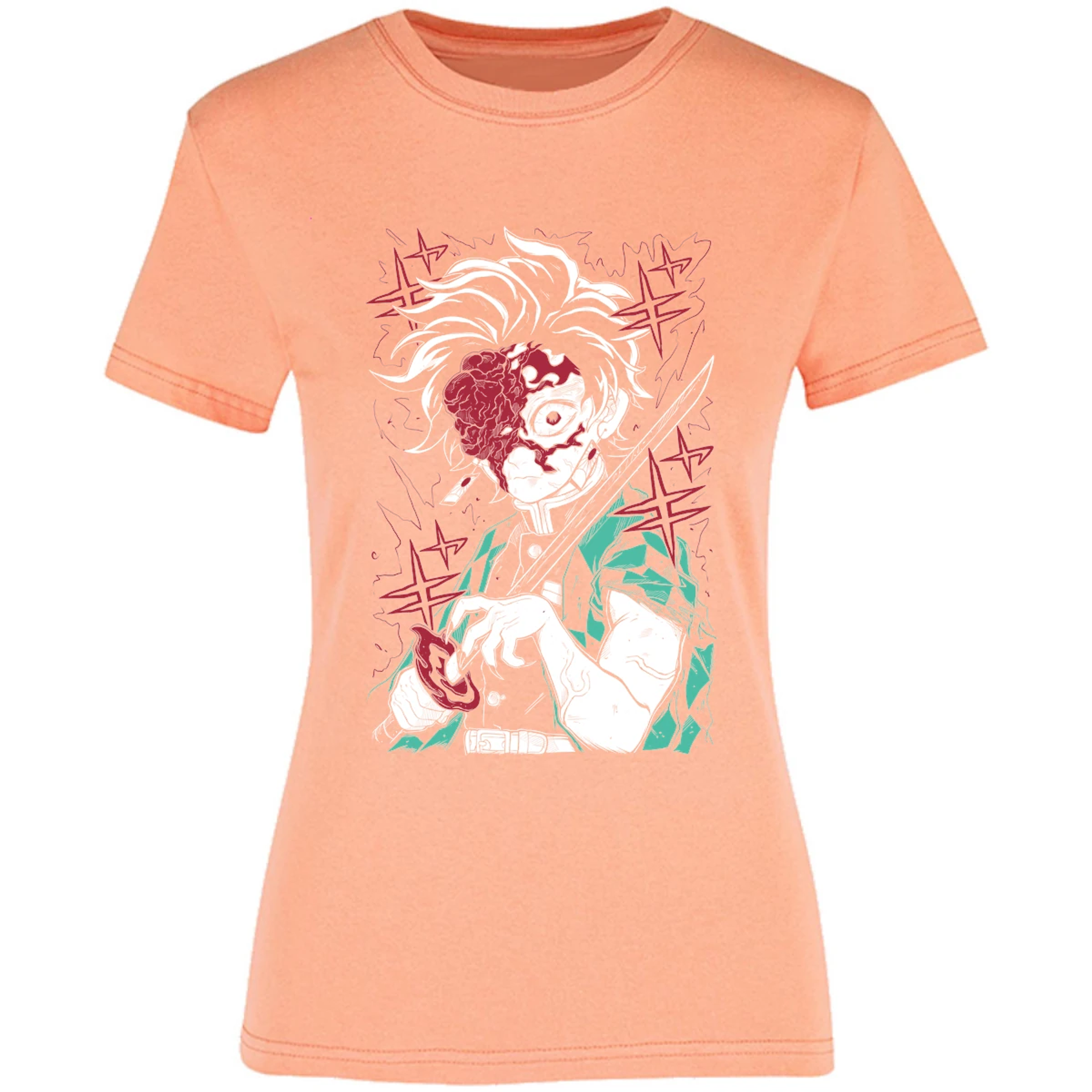 Blusa Demon Slayer Tanjiro Demon Blusa para Mujer 8