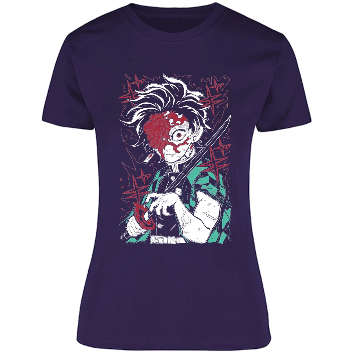 Blusa Demon Slayer Tanjiro Demon Blusa para Mujer 17