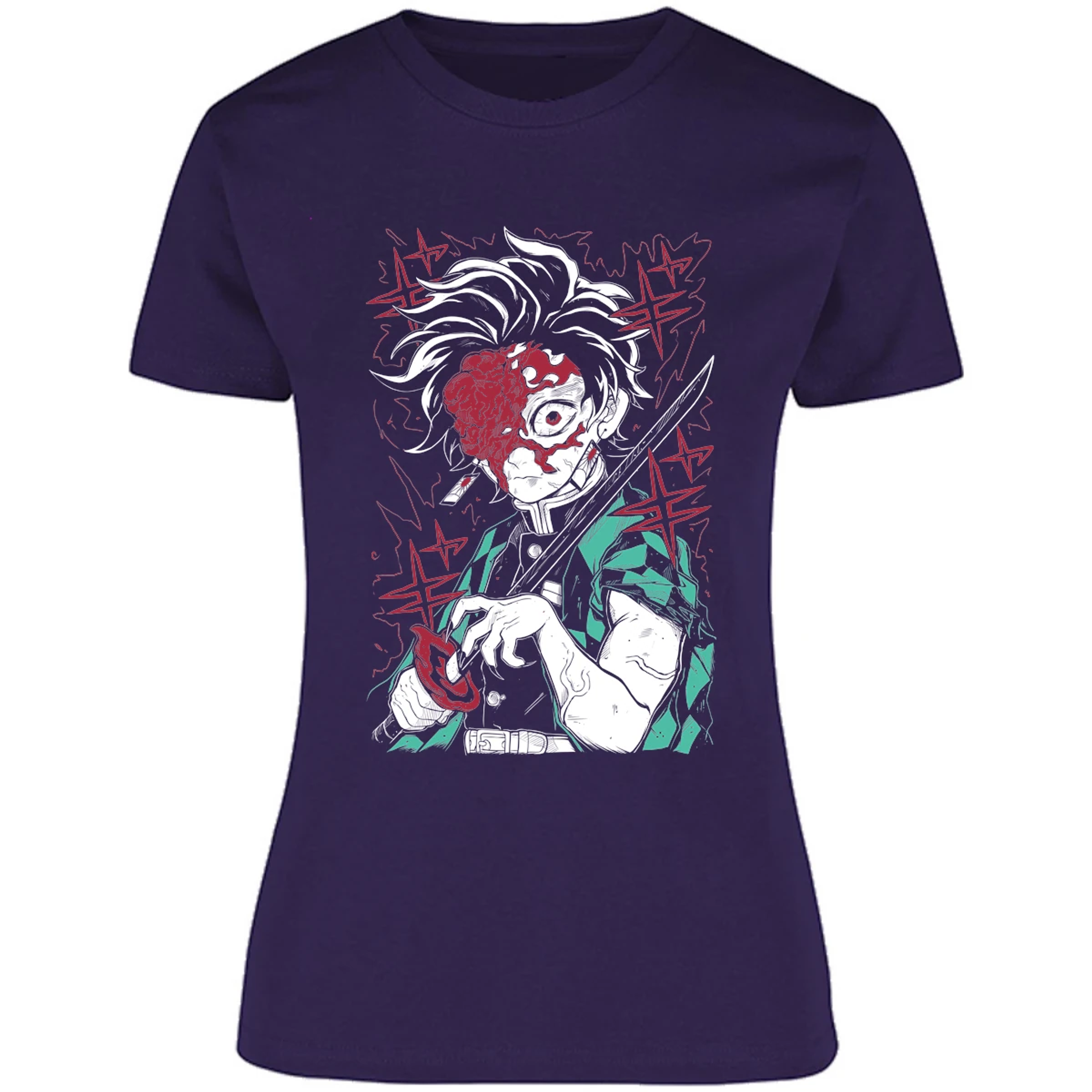 Blusa Demon Slayer Tanjiro Demon Blusa para Mujer 17