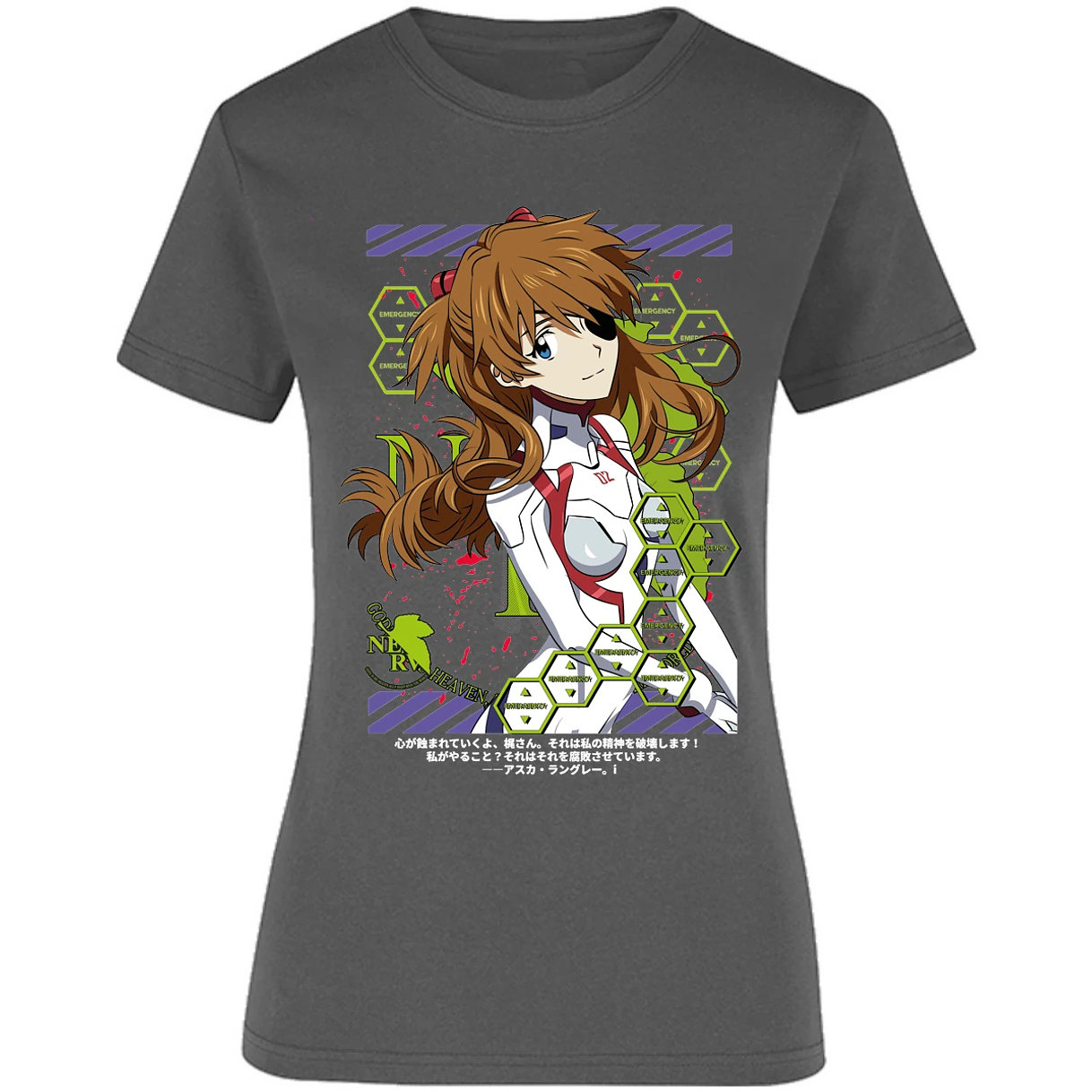 Blusa Evangelion Asuka Evangelion Blusa para Mujer 18