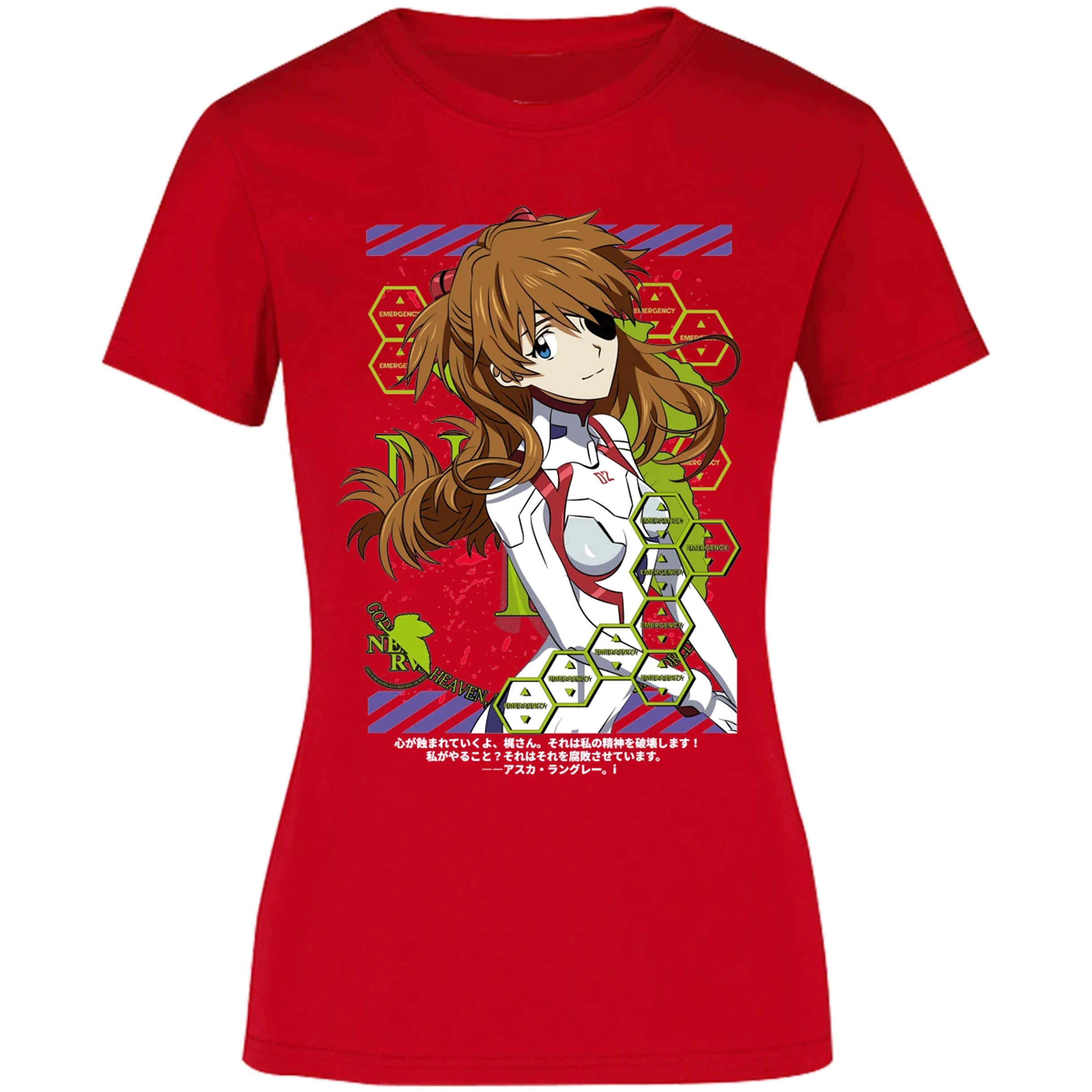 Blusa Evangelion Asuka Evangelion Blusa para Mujer 10