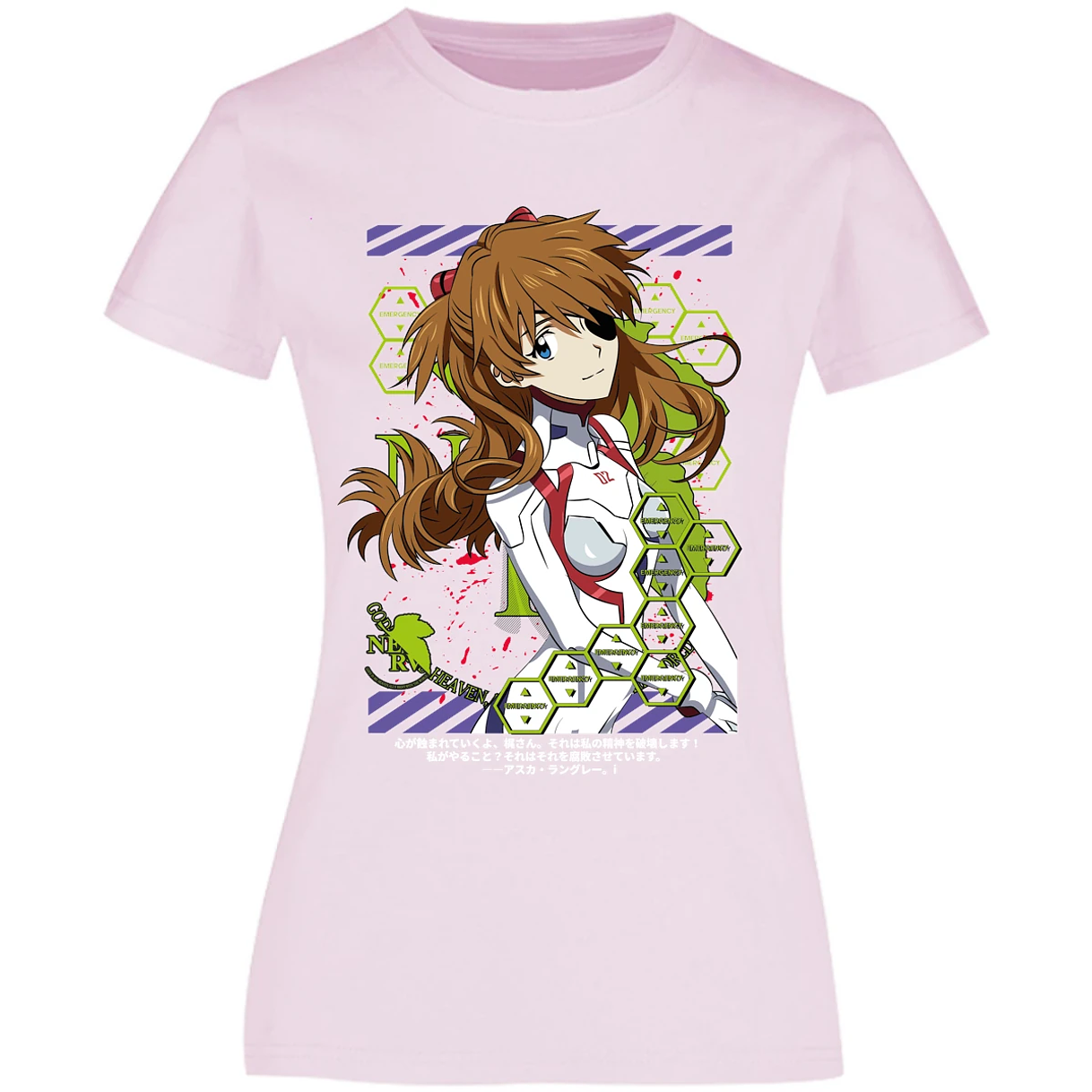 Blusa Evangelion Asuka Evangelion Blusa para Mujer 15