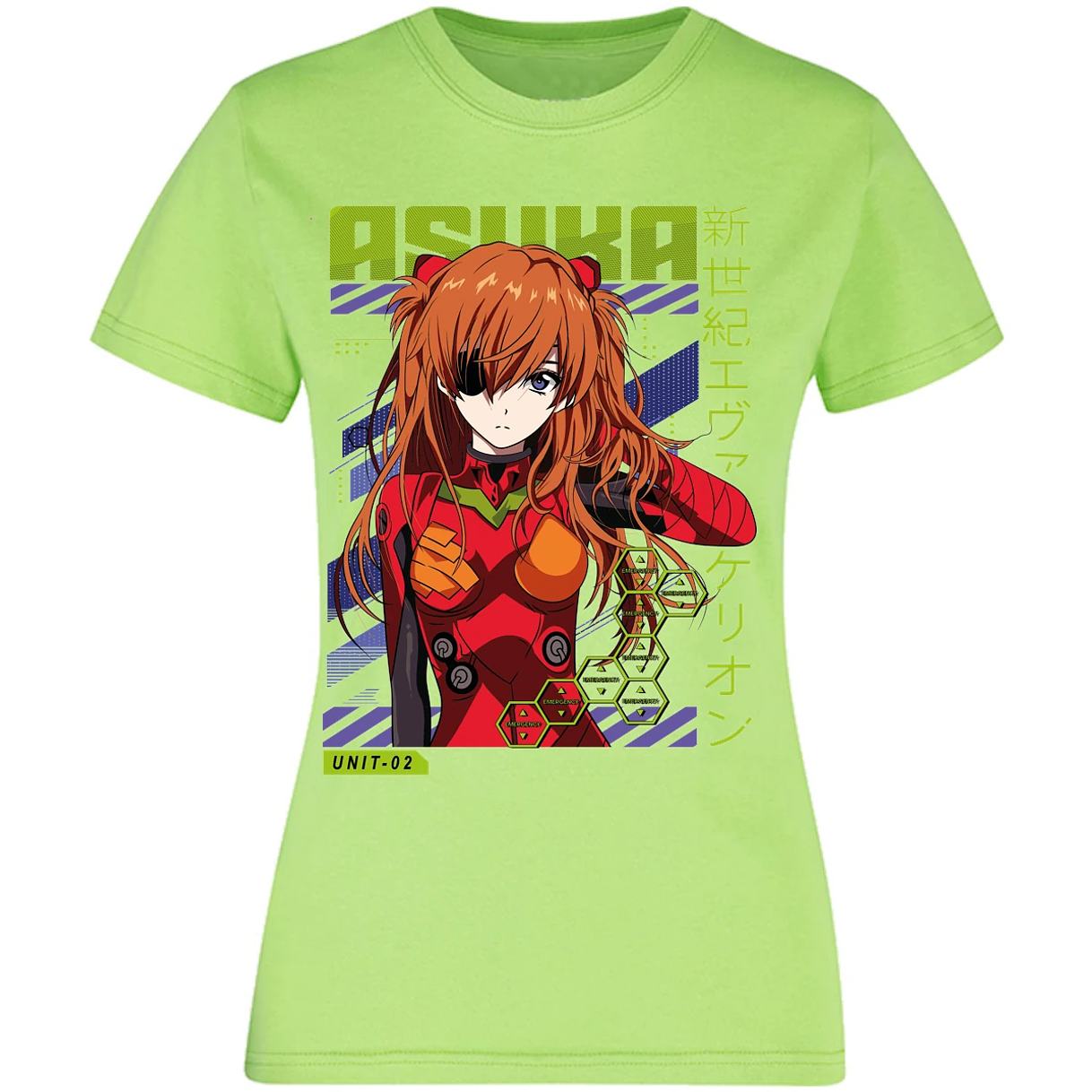 Blusa Evangelion Asuka Unit 02 Blusa para Mujer 6