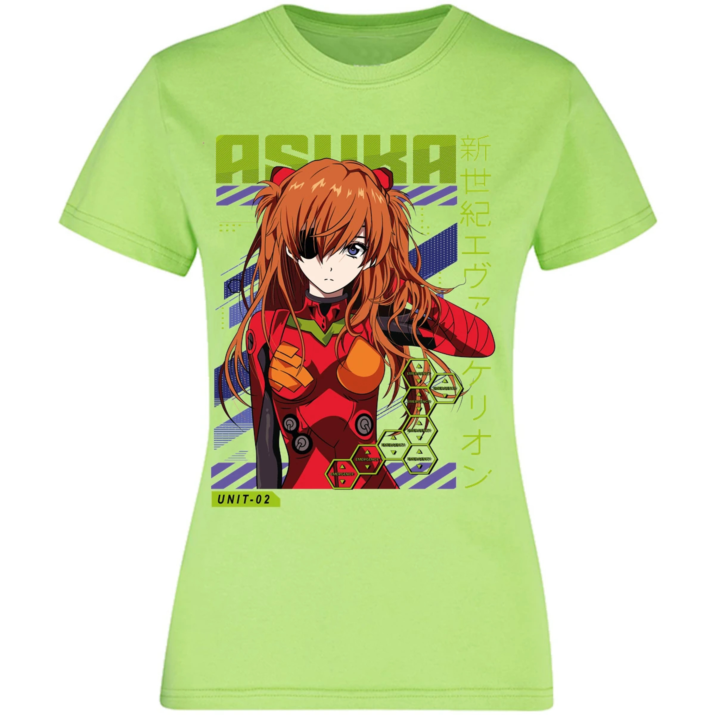 Blusa Evangelion Asuka Unit 02 Blusa para Mujer 6