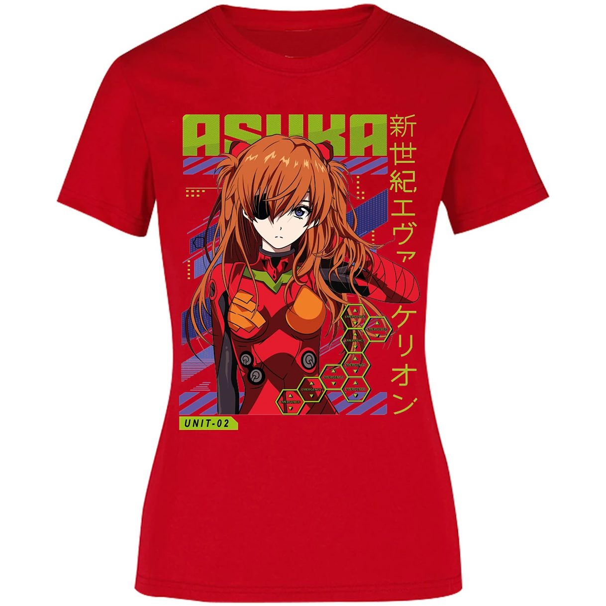 Blusa Evangelion Asuka Unit 02 Blusa para Mujer 5