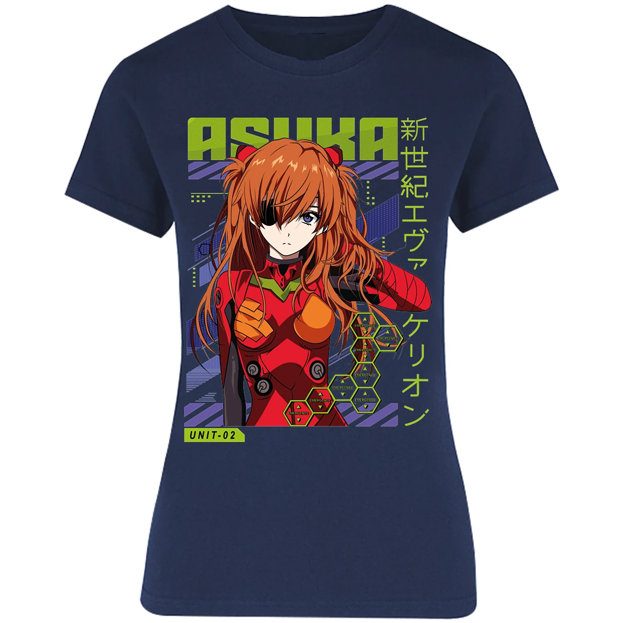Blusa Evangelion Asuka Unit 02 Blusa para Mujer 10