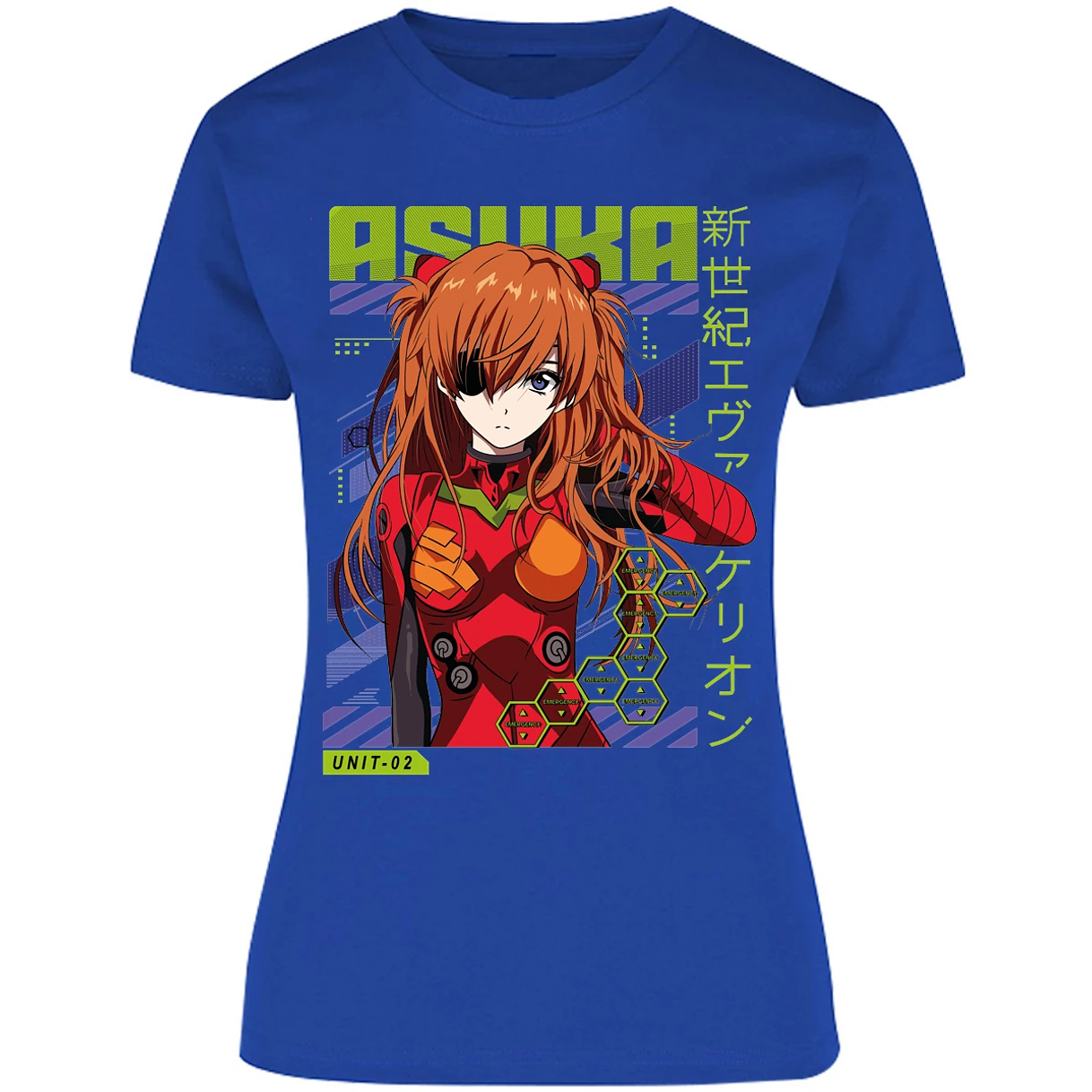 Blusa Evangelion Asuka Unit 02 Blusa para Mujer 11