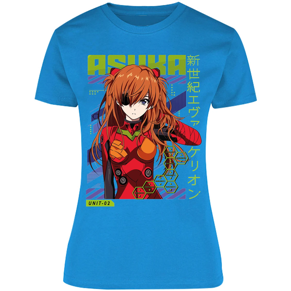 Blusa Evangelion Asuka Unit 02 Blusa para Mujer 2