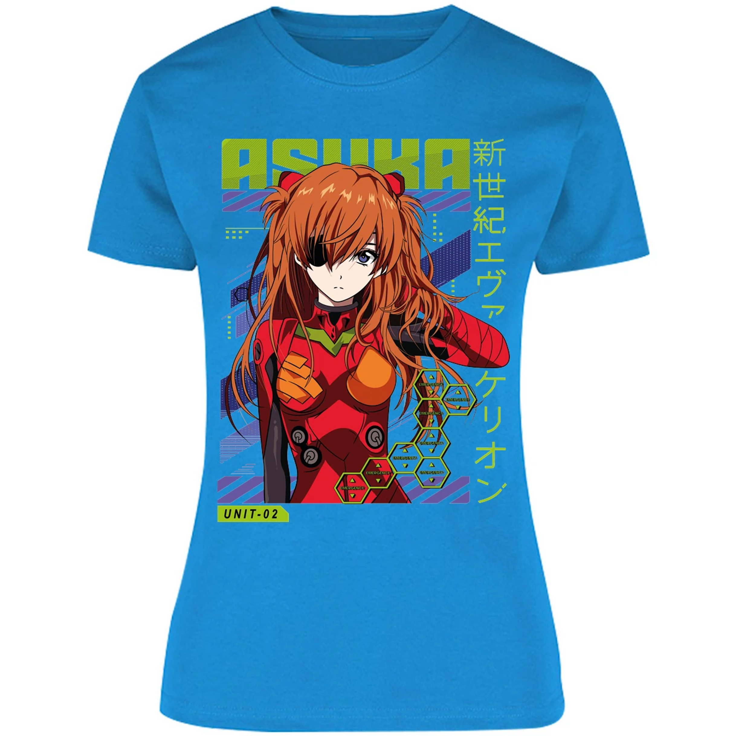 Blusa Evangelion Asuka Unit 02 Blusa para Mujer 2