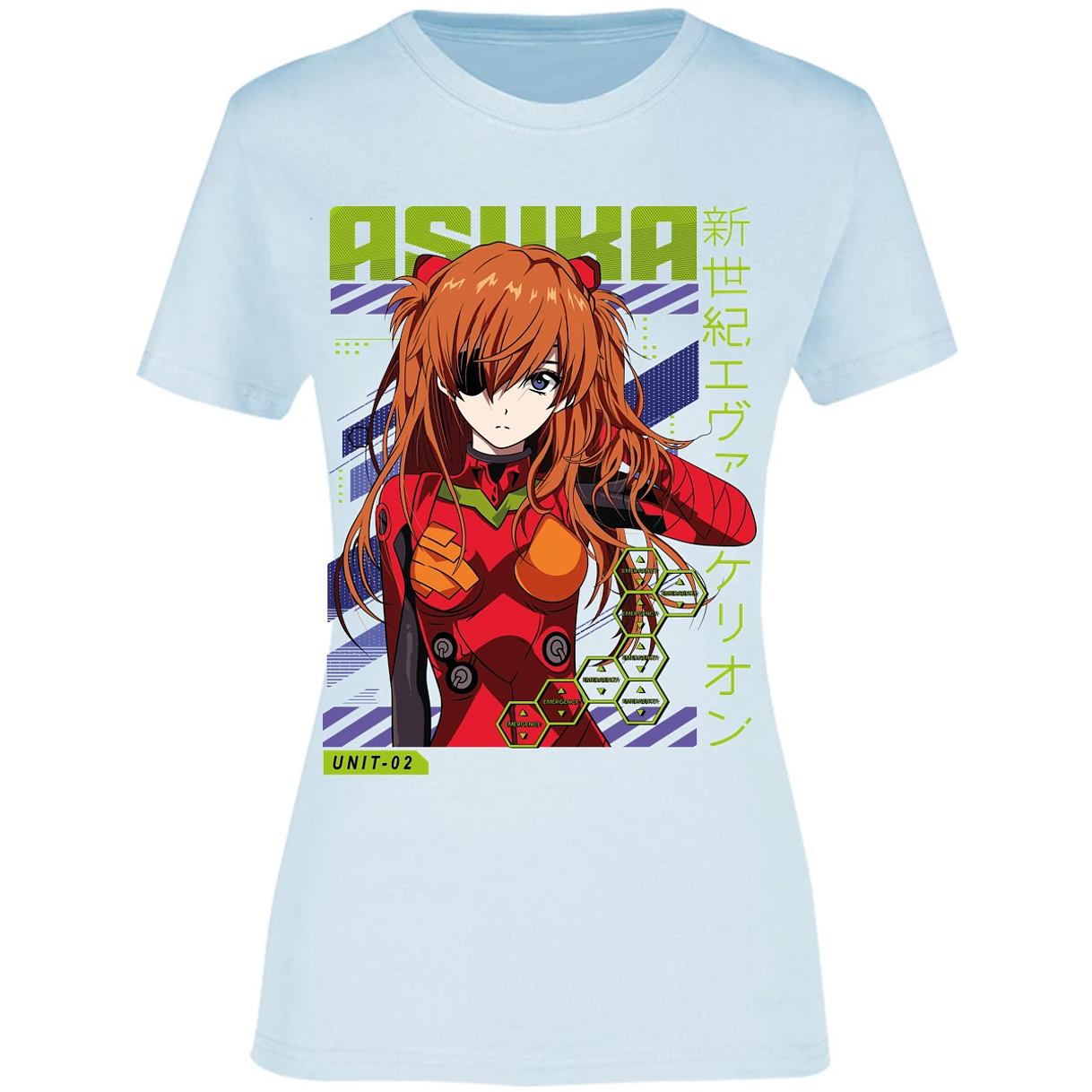 Blusa Evangelion Asuka Unit 02 Blusa para Mujer 1