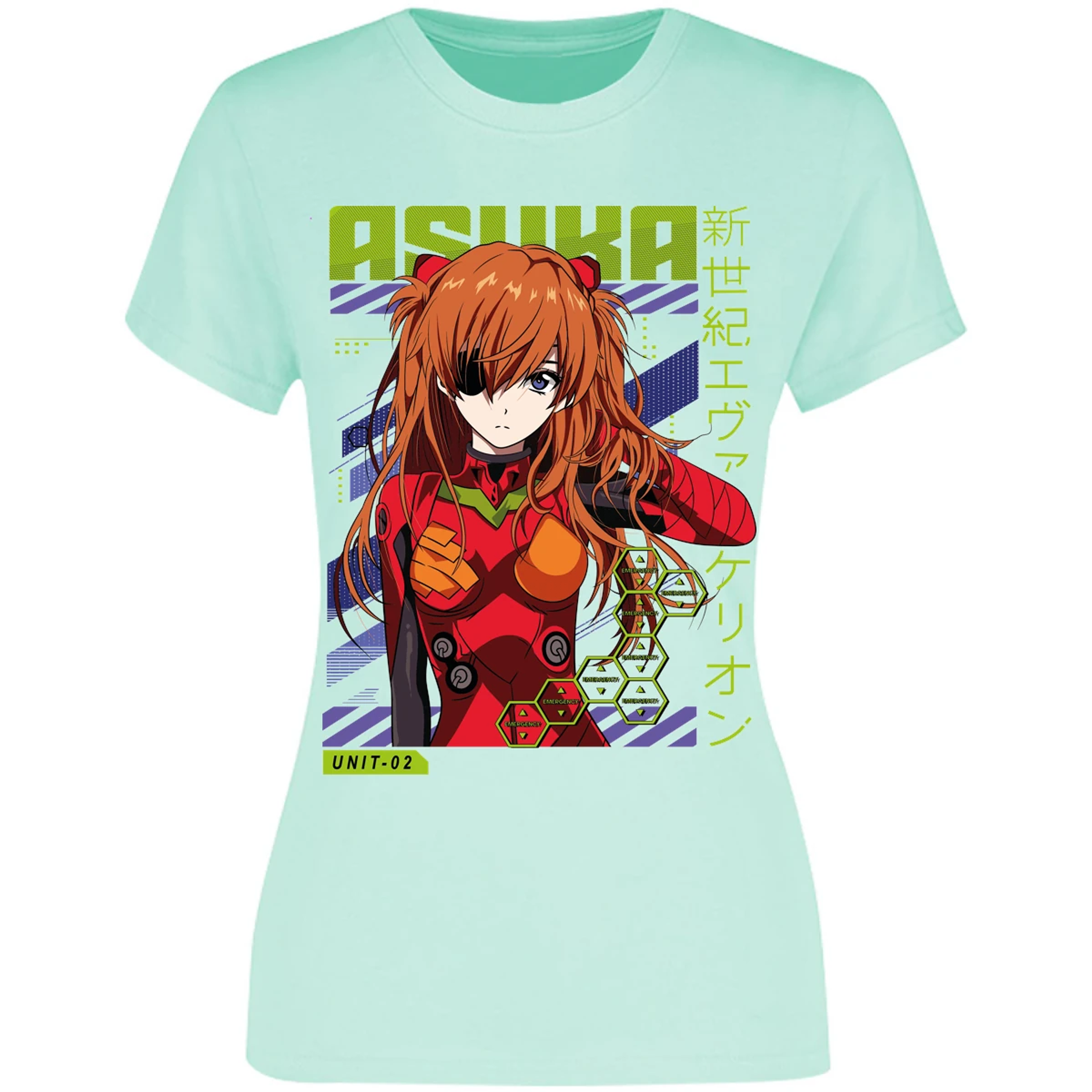 Blusa Evangelion Asuka Unit 02 Blusa para Mujer 7