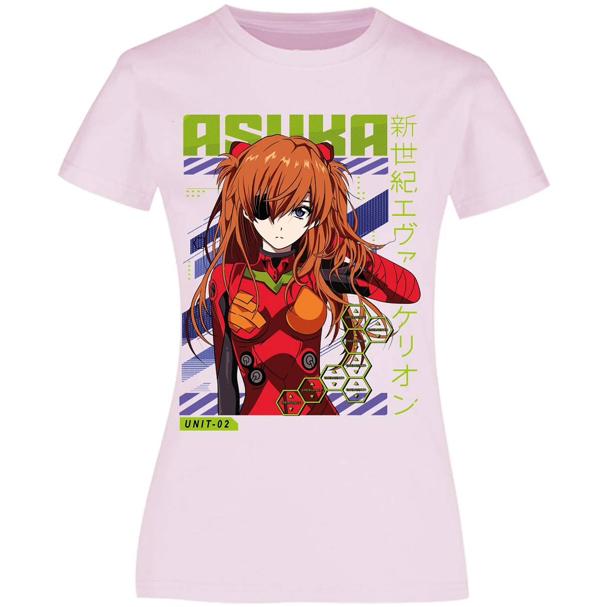 Blusa Evangelion Asuka Unit 02 Blusa para Mujer 3