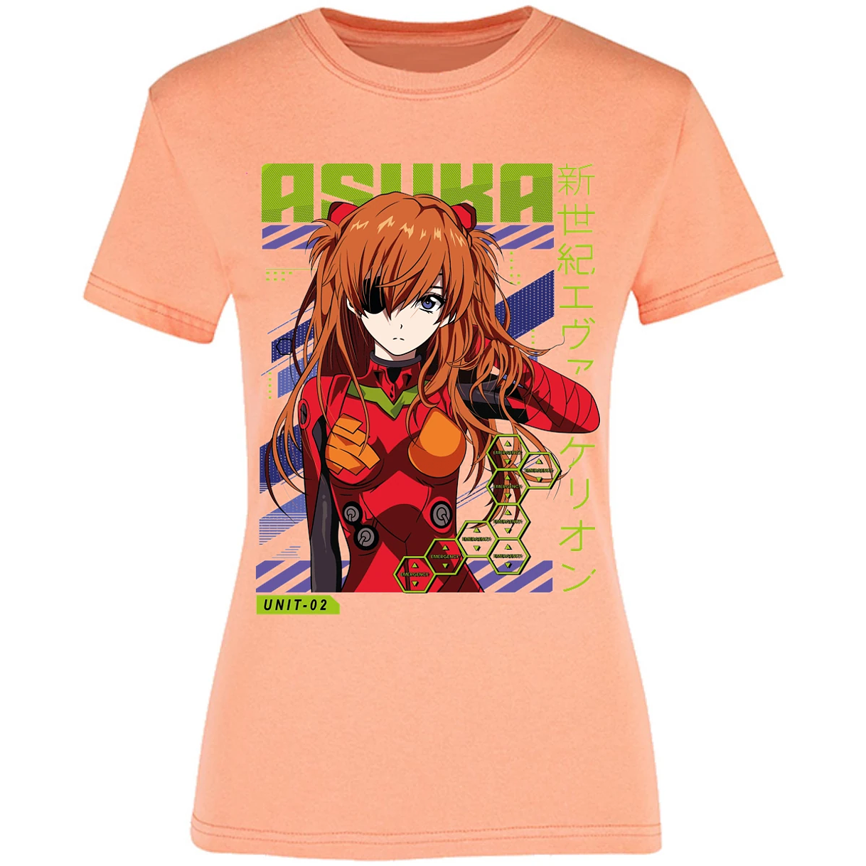 Blusa Evangelion Asuka Unit 02 Blusa para Mujer 18
