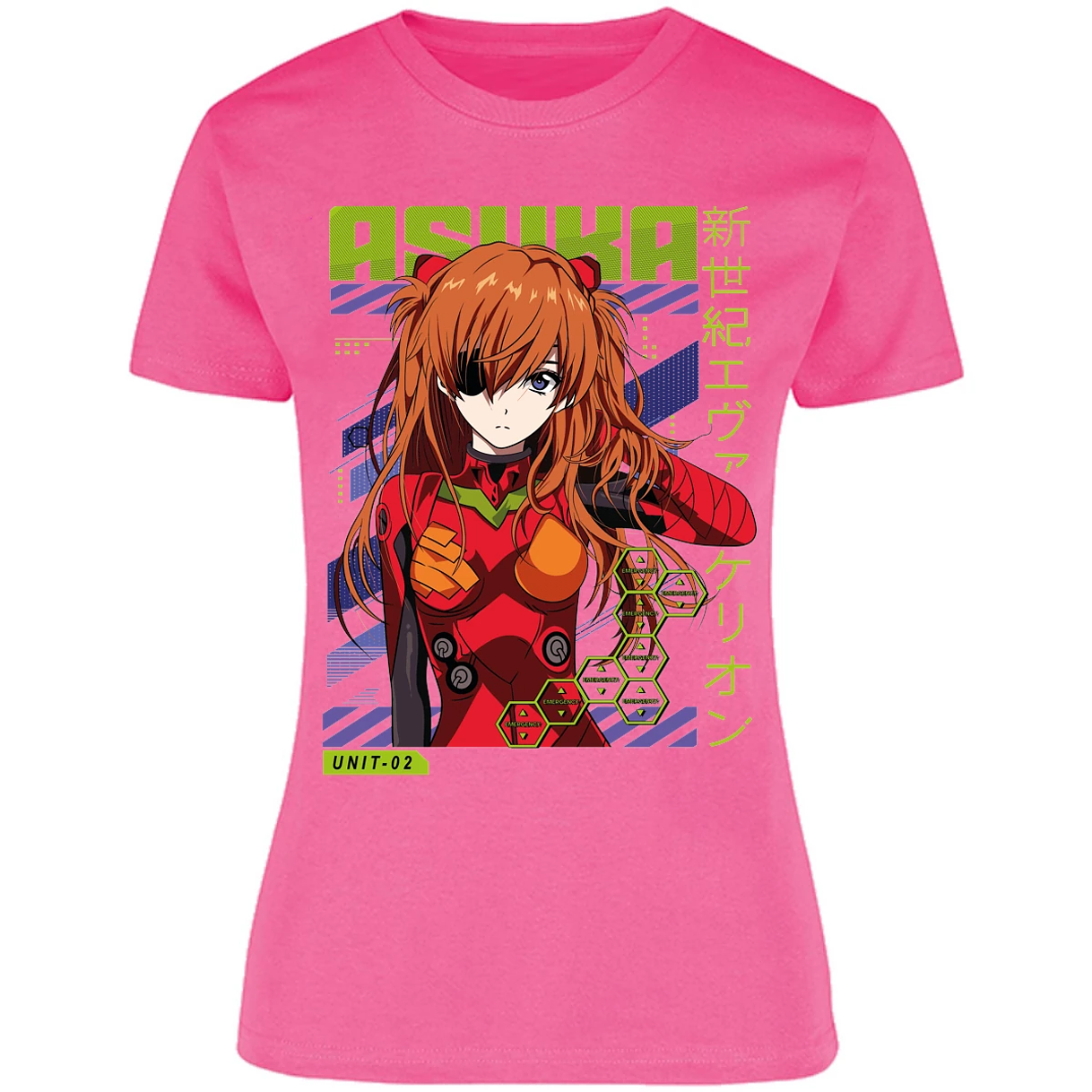 Blusa Evangelion Asuka Unit 02 Blusa para Mujer 16