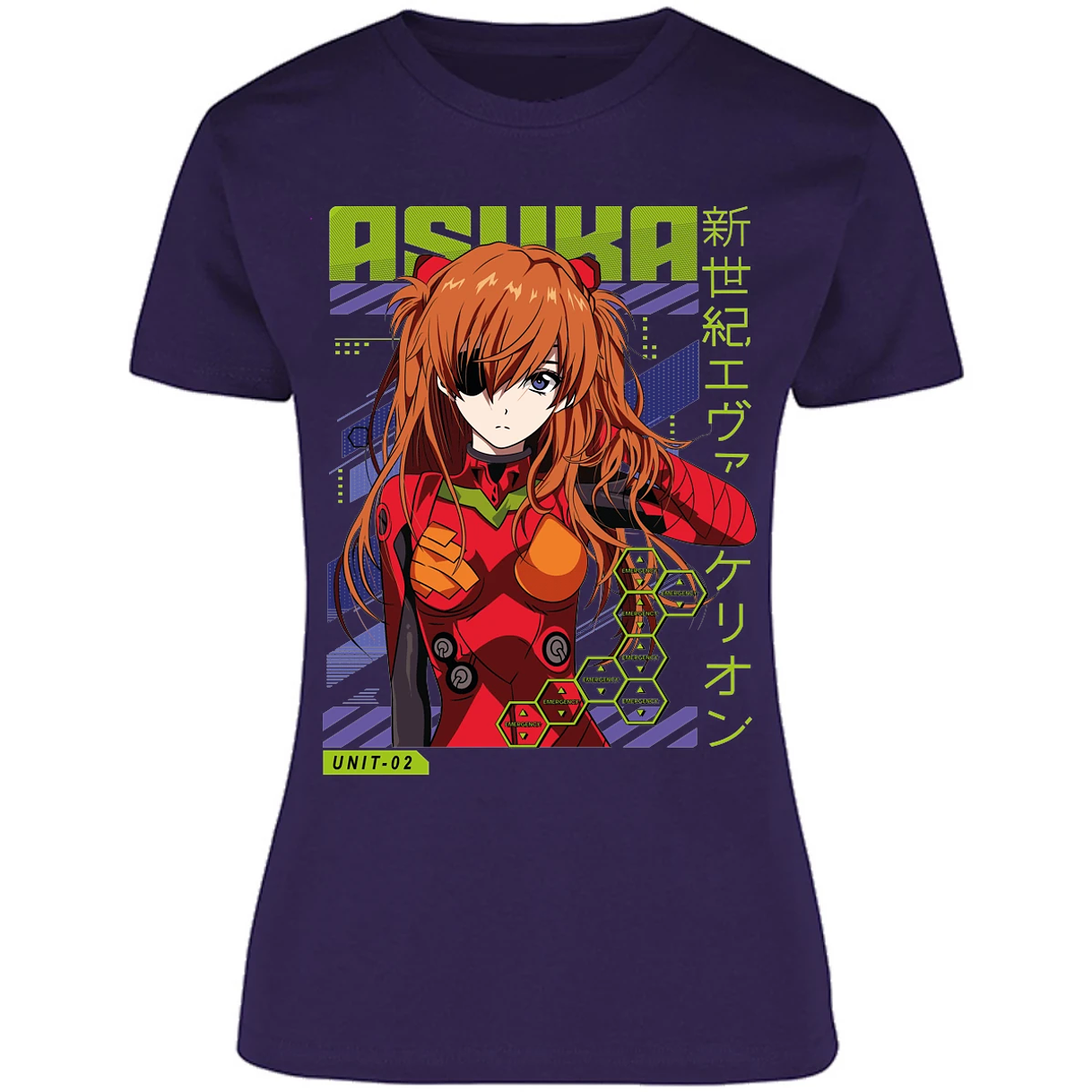 Blusa Evangelion Asuka Unit 02 Blusa para Mujer 9