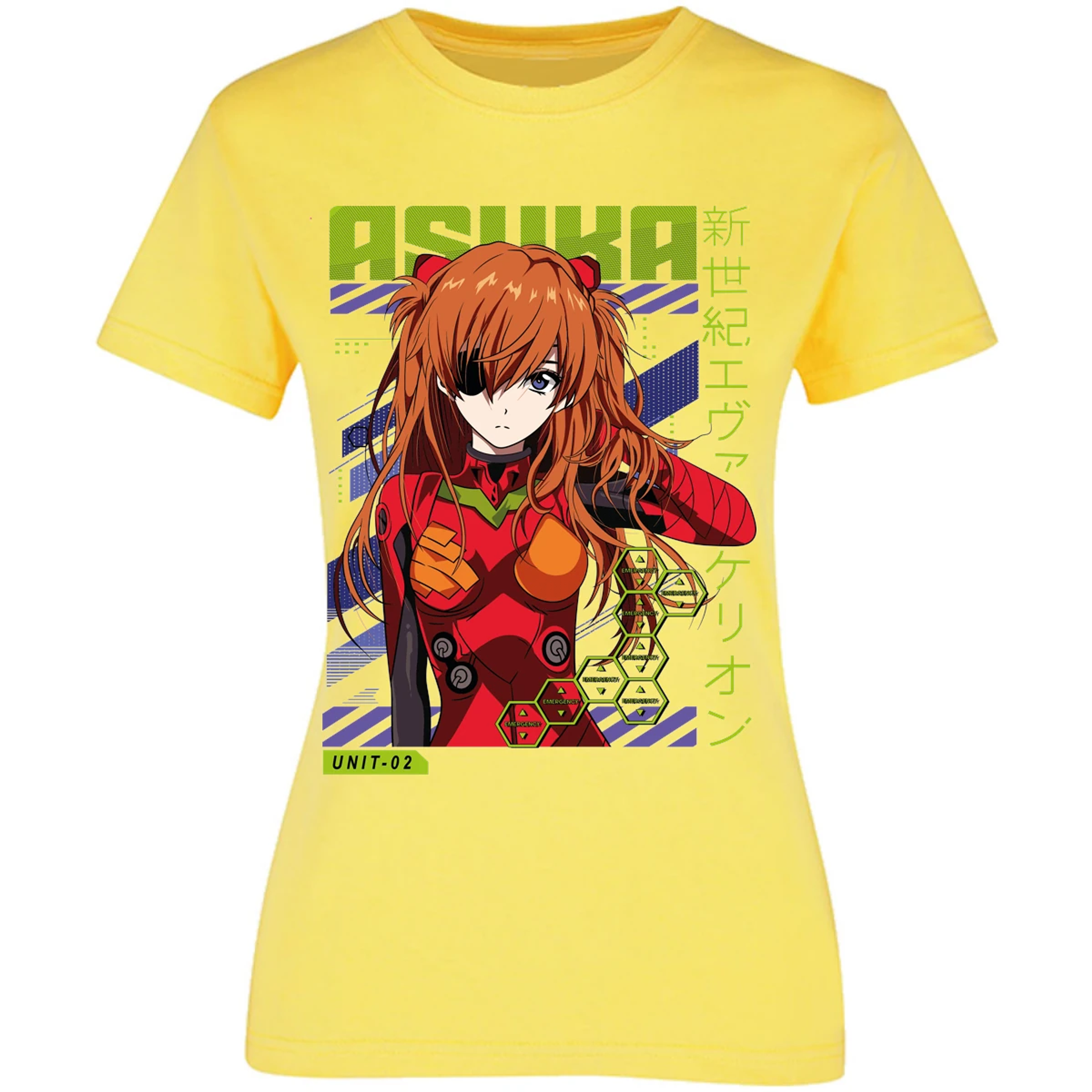 Blusa Evangelion Asuka Unit 02 Blusa para Mujer 15