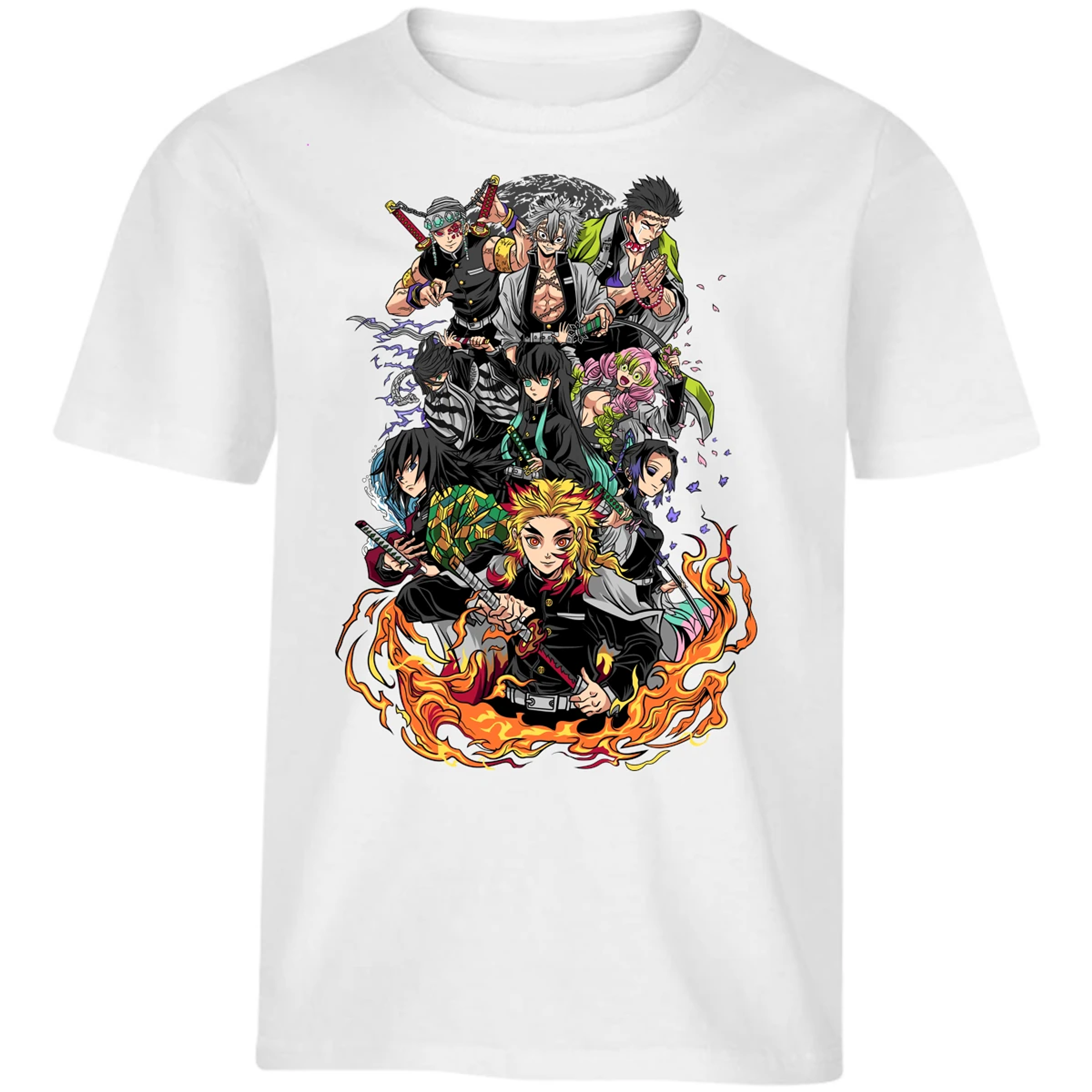 Playera Demon Slayer Pilares Kimetsu para Niño 1