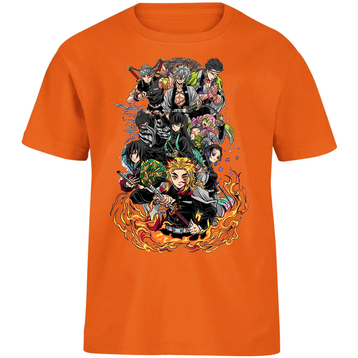 Playera Demon Slayer Pilares Kimetsu para Niño 16