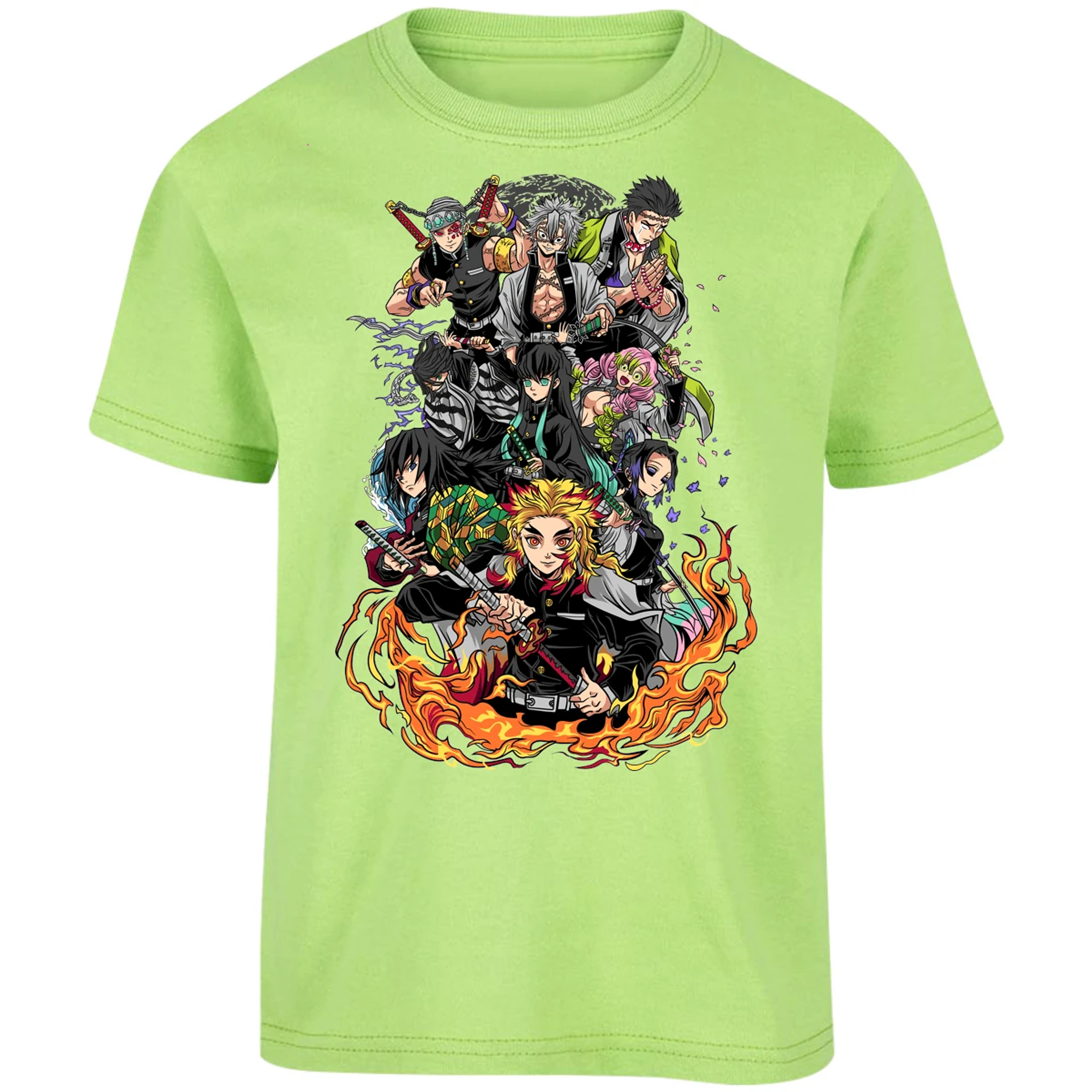 Playera Demon Slayer Pilares Kimetsu para Niño 14