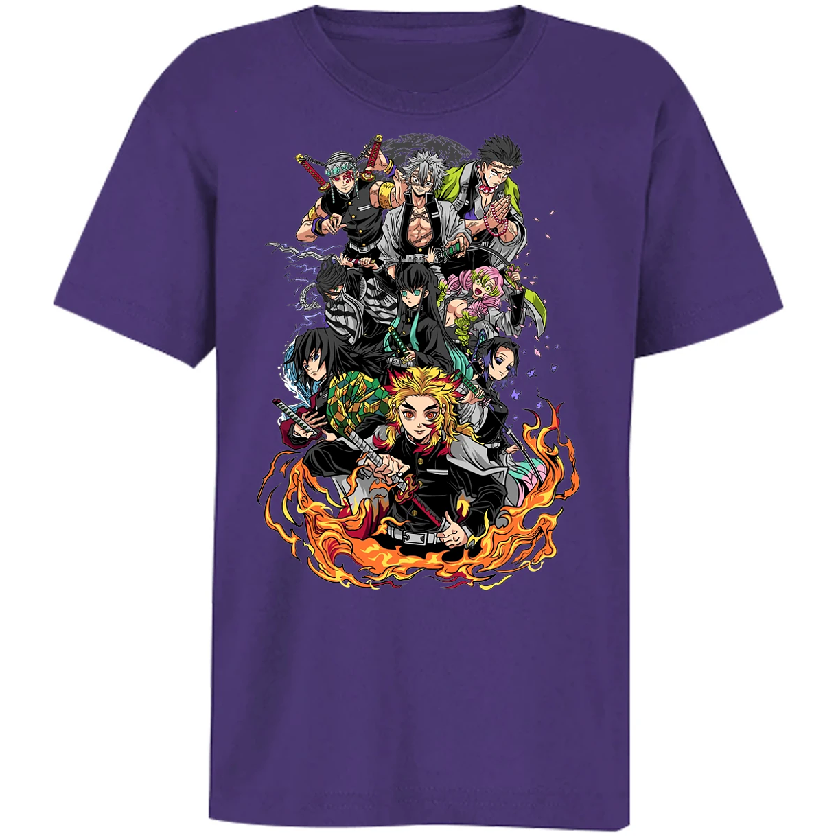 Playera Demon Slayer Pilares Kimetsu para Niño 2