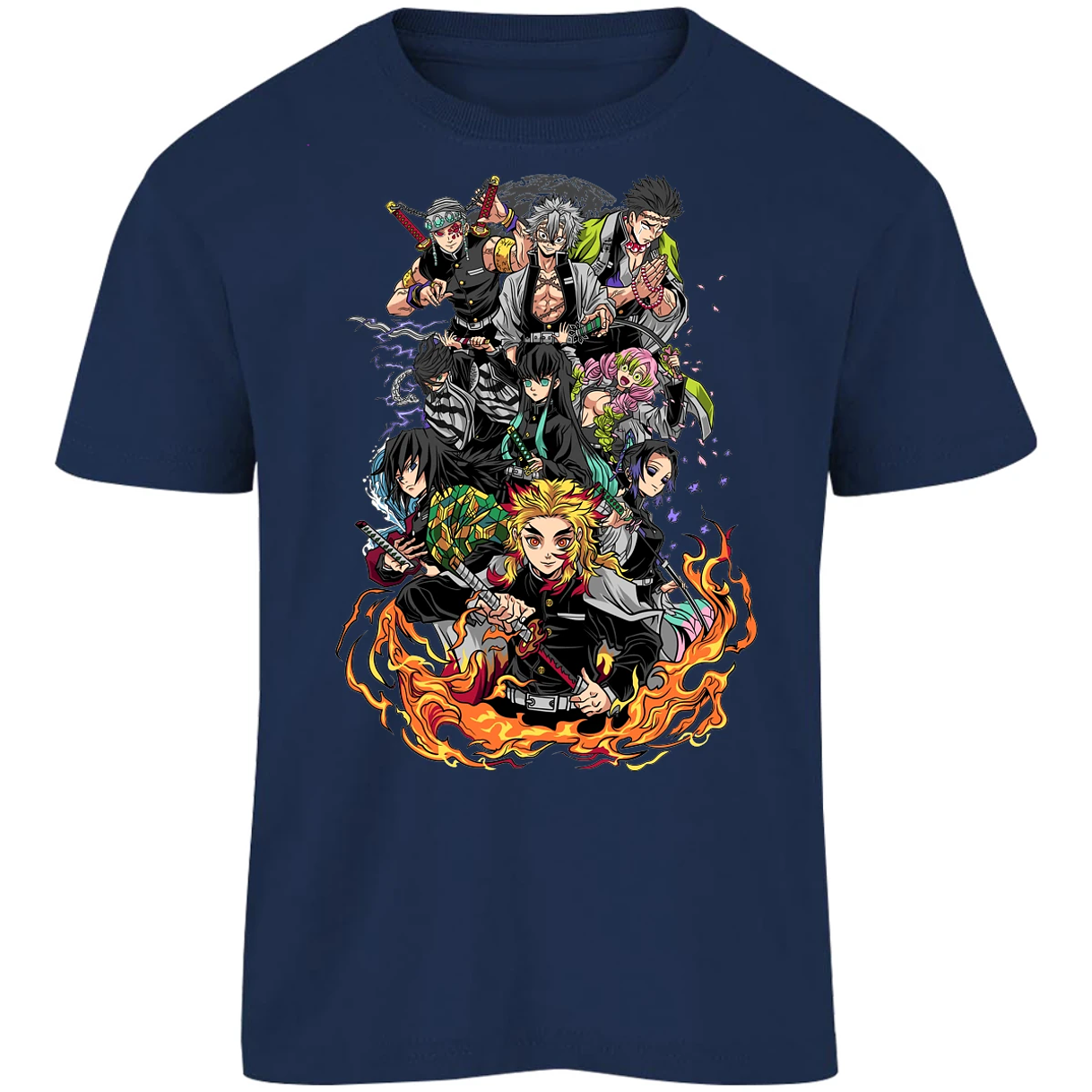 Playera Demon Slayer Pilares Kimetsu para Niño 10