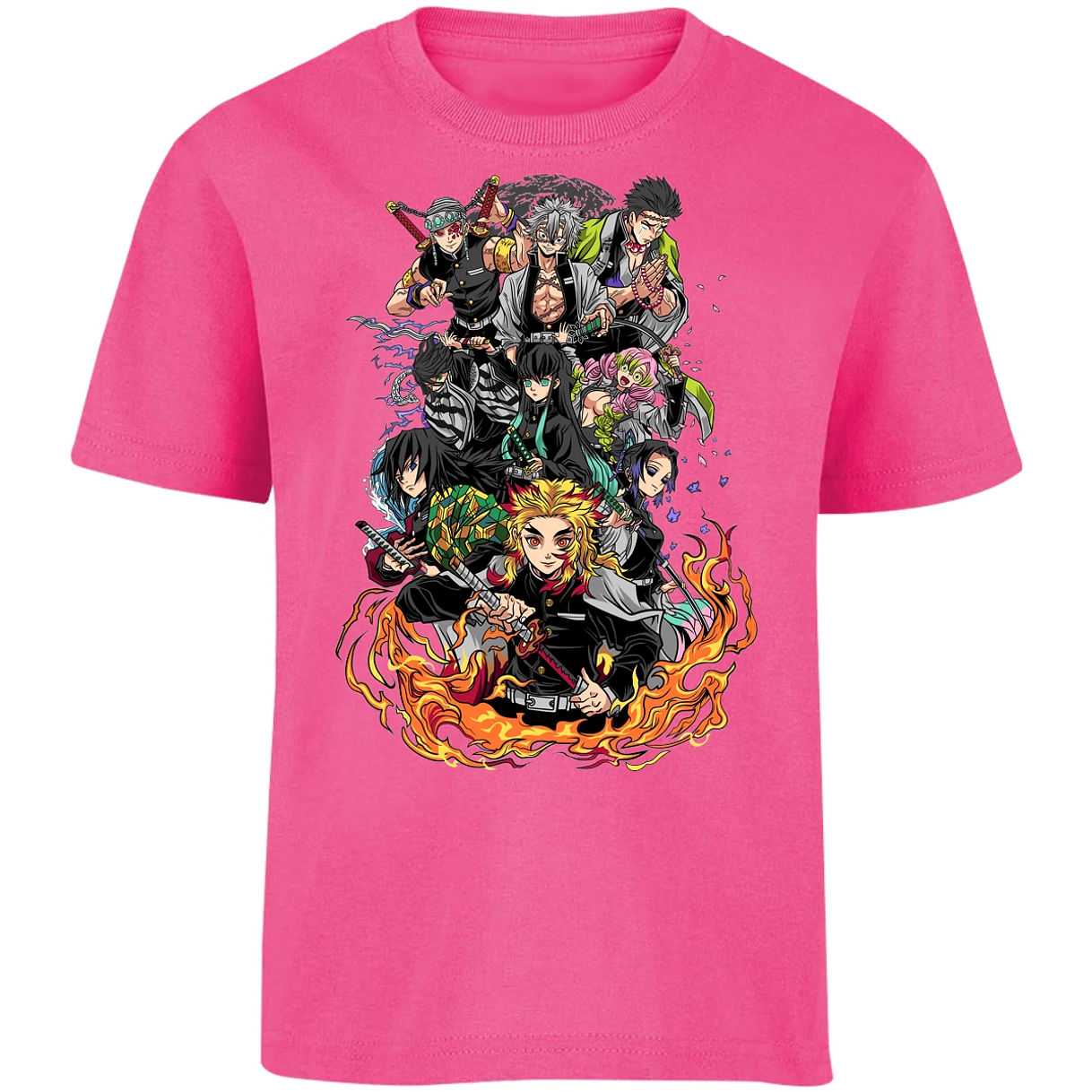 Playera Demon Slayer Pilares Kimetsu para Niño 12