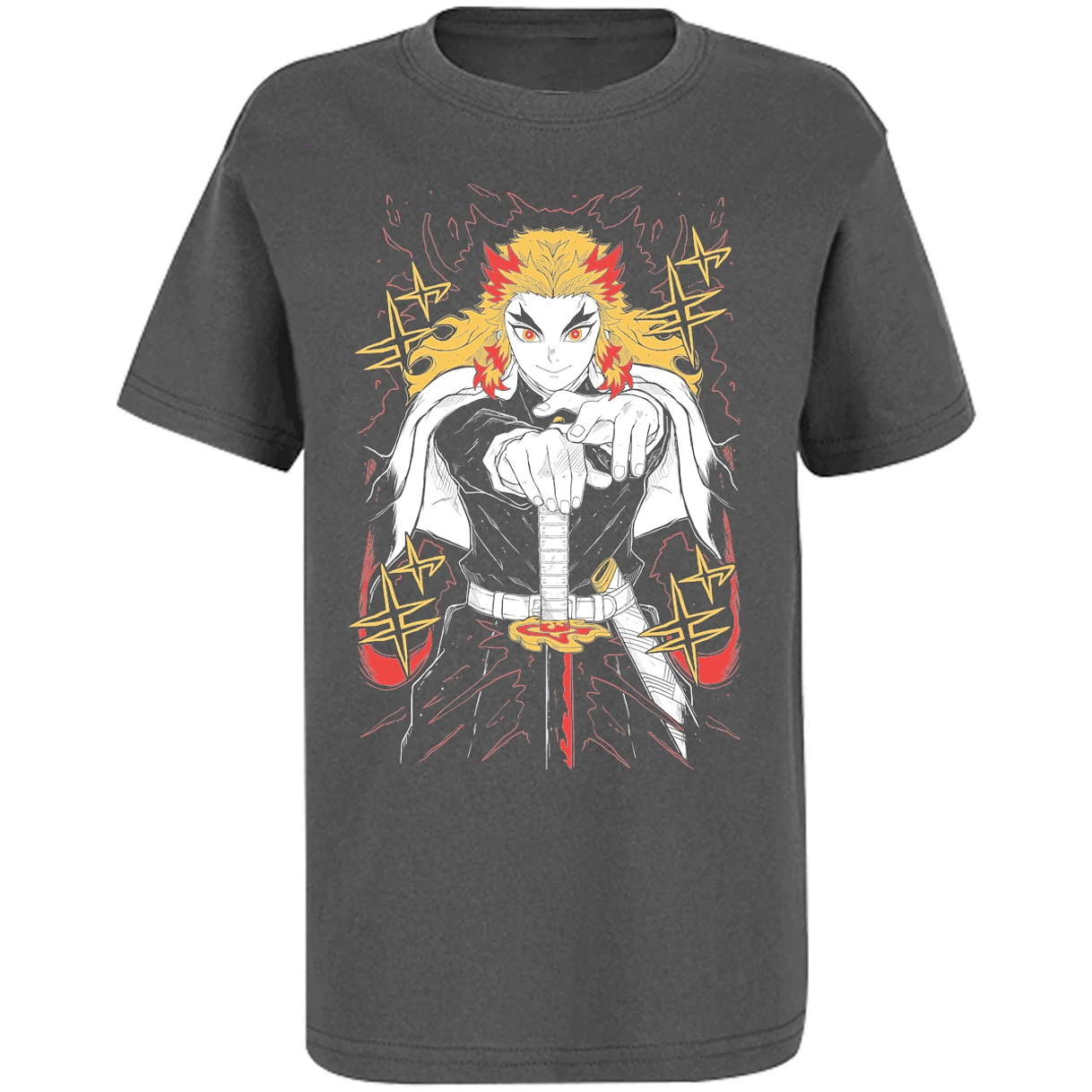 Playera Demon Slayer Rengoku para Niño 5