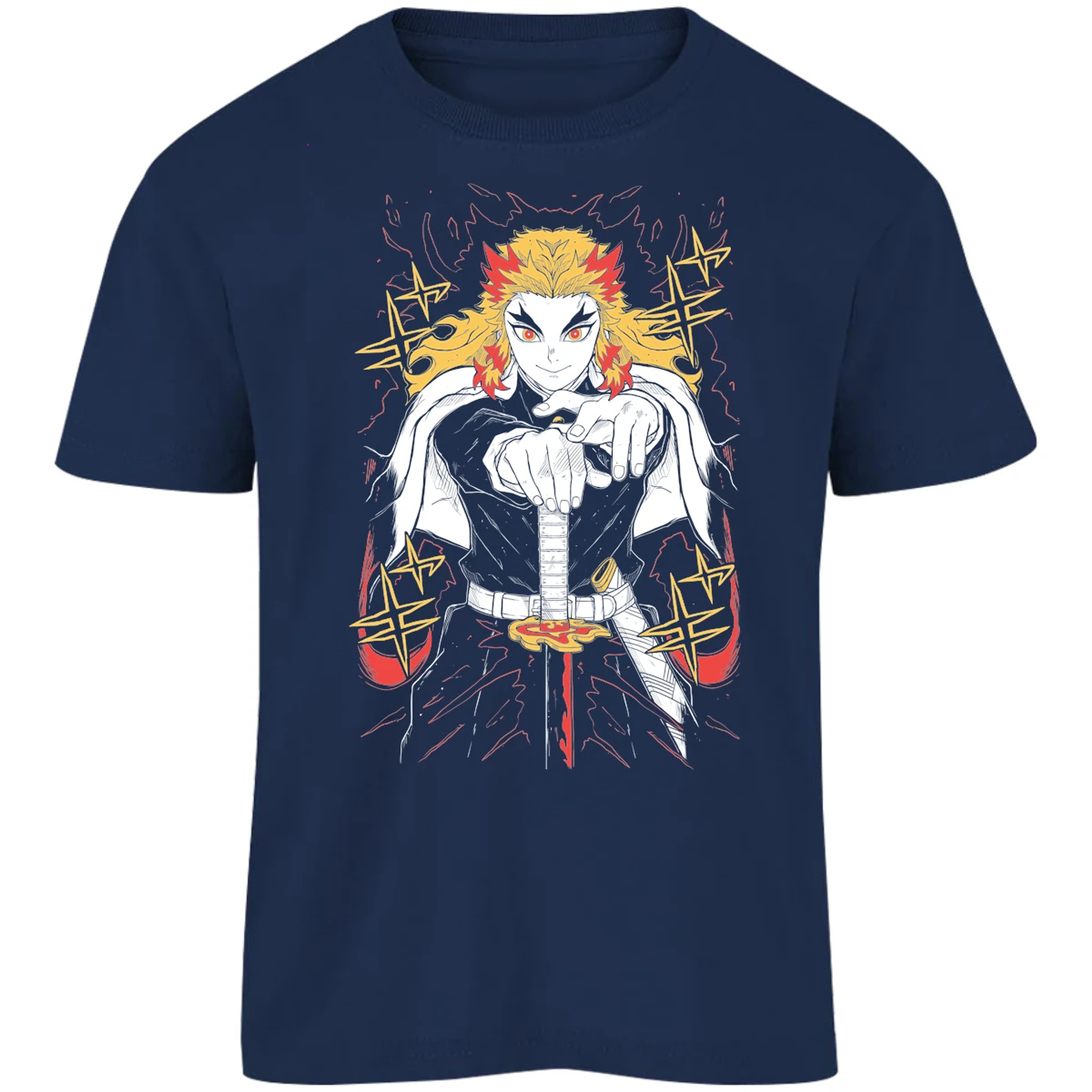 Playera Demon Slayer Rengoku para Niño 4
