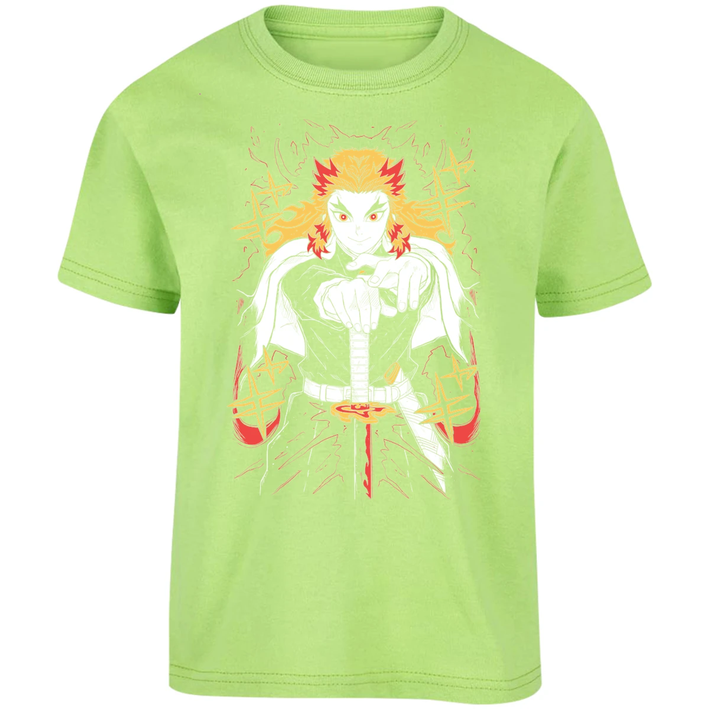 Playera Demon Slayer Rengoku para Niño 14