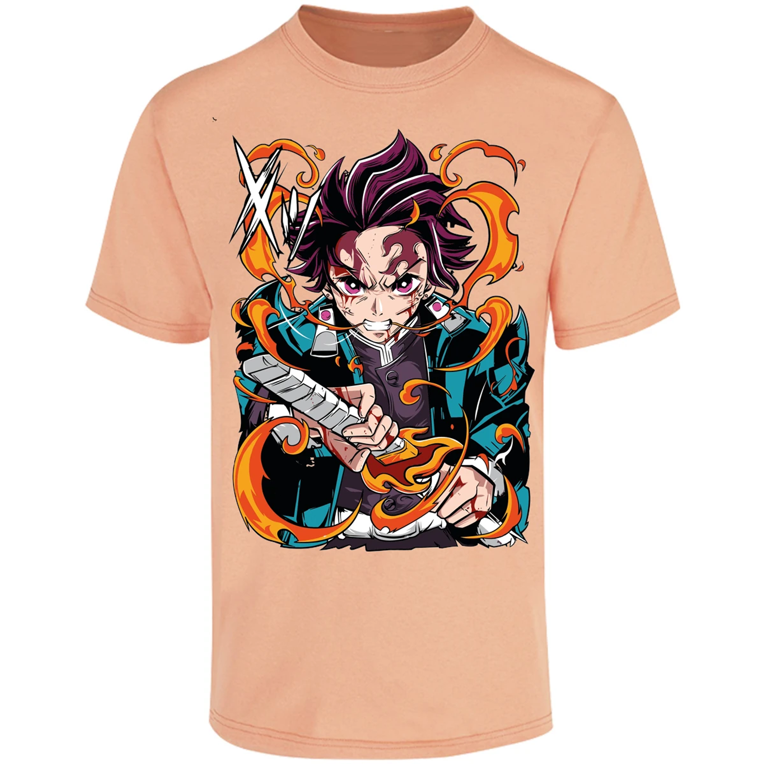 Playera Demon Slayer Tanjiro Kamado Breath para Adulto 7