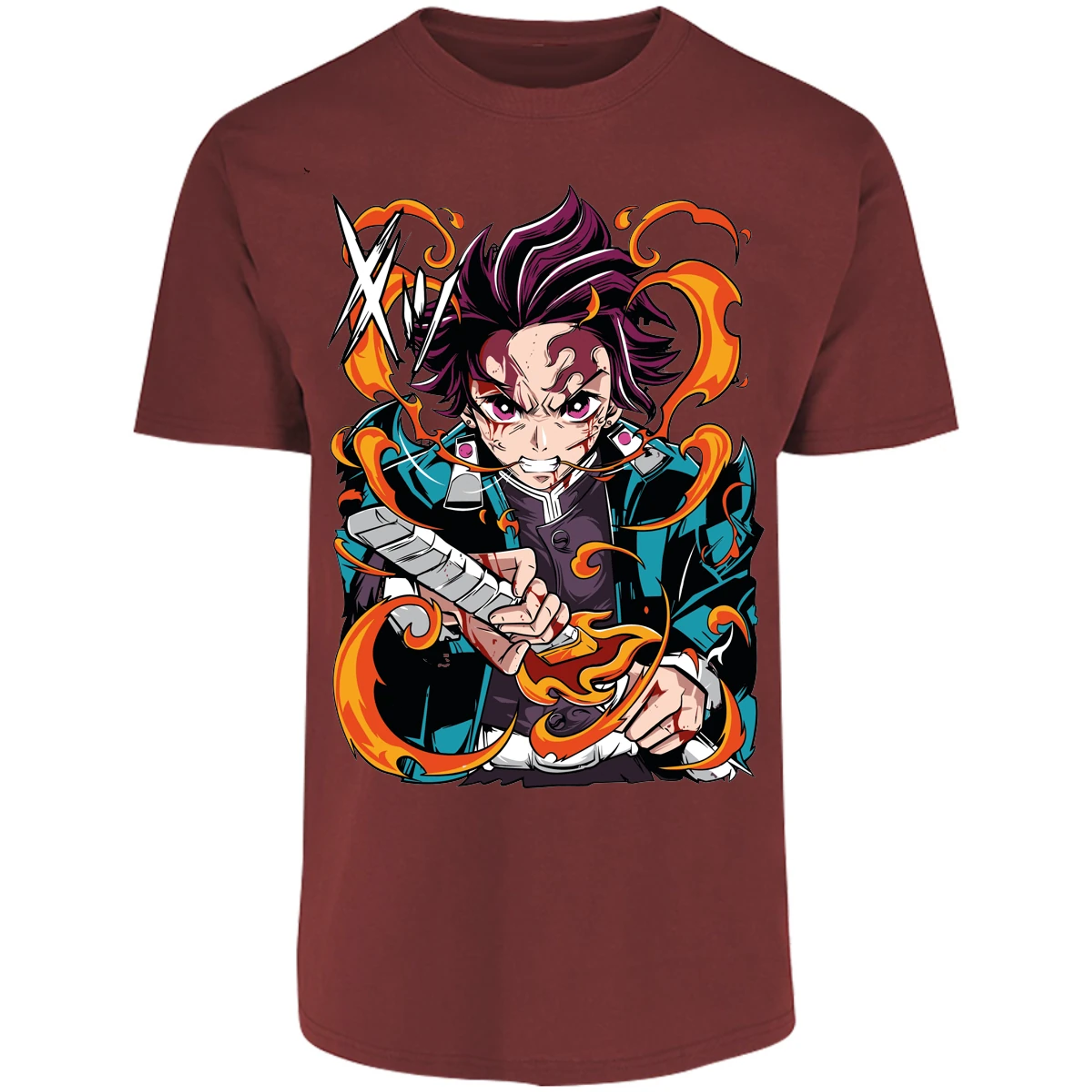 Playera Demon Slayer Tanjiro Kamado Breath para Adulto 6