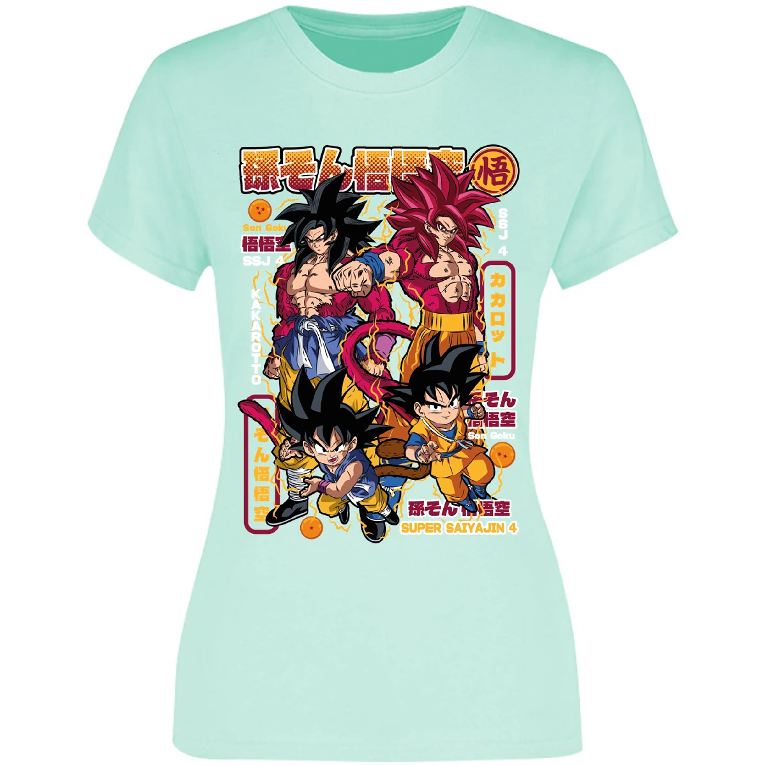 Blusa Dragon Ball Goku Ssj4 Blusa para Mujer 6