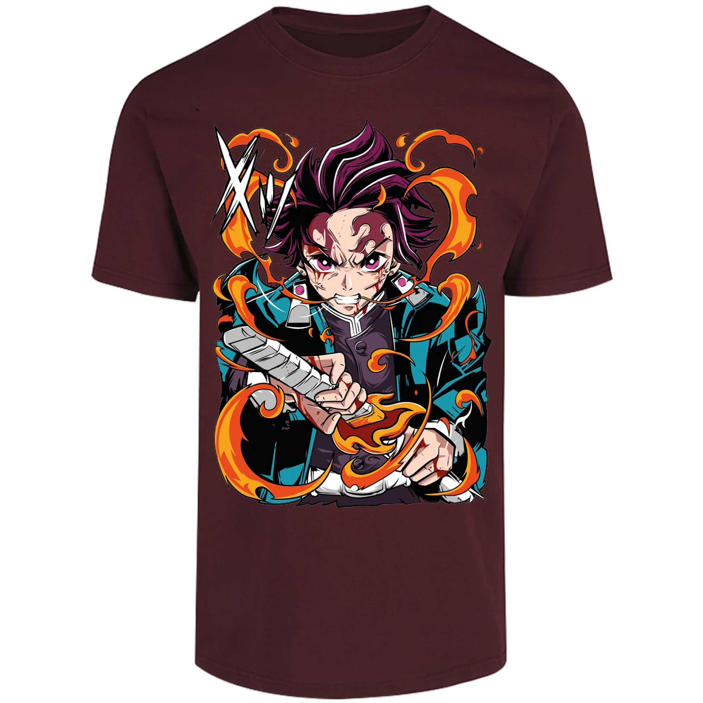 Playera Demon Slayer Tanjiro Kamado Breath para Adulto 4