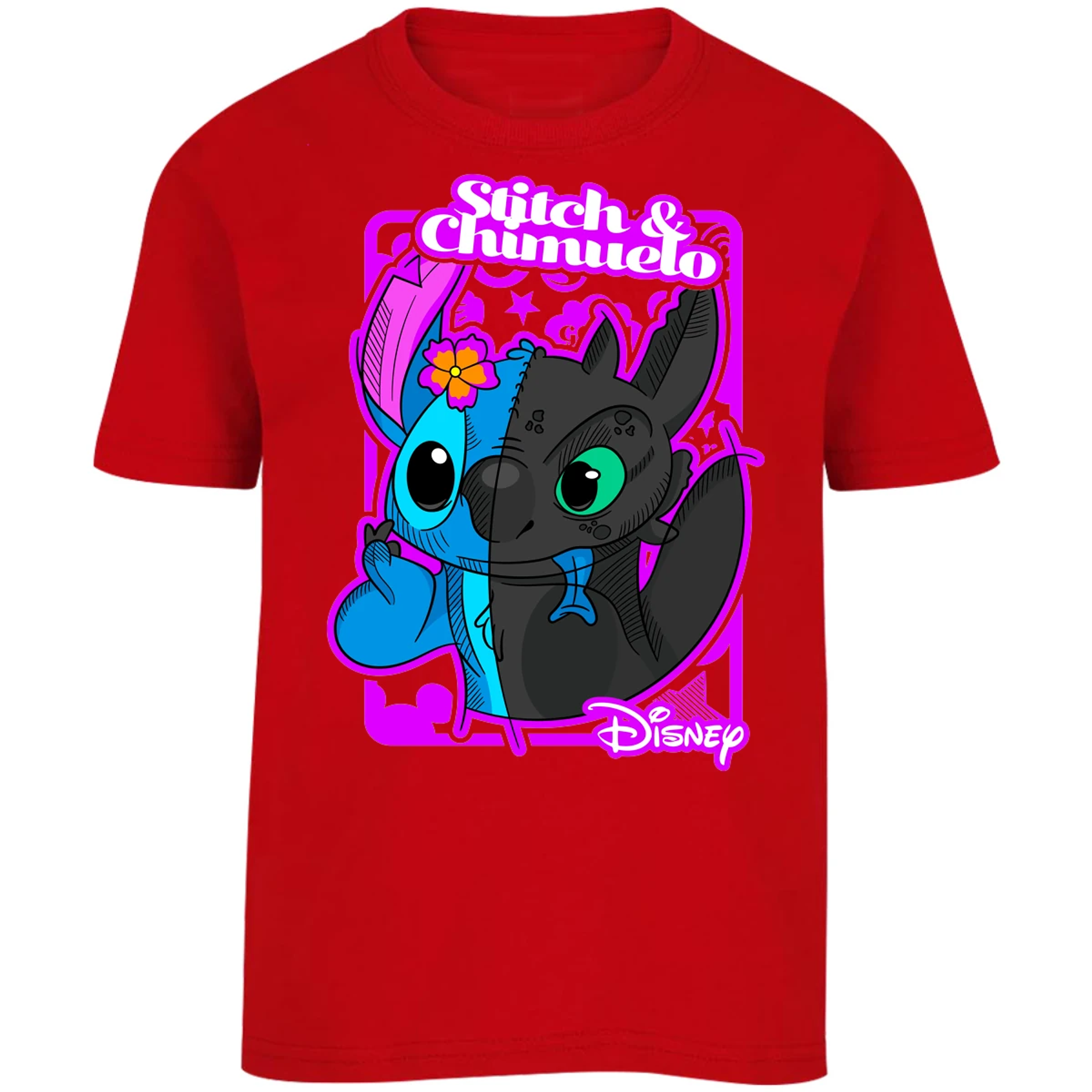 Playera Es De Series Y Peliculas Stitch Y Chimuelo para Niño 11