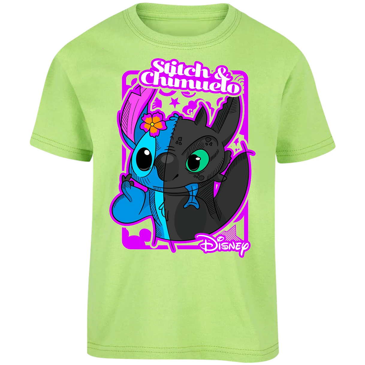 Playera Es De Series Y Peliculas Stitch Y Chimuelo para Niño 15
