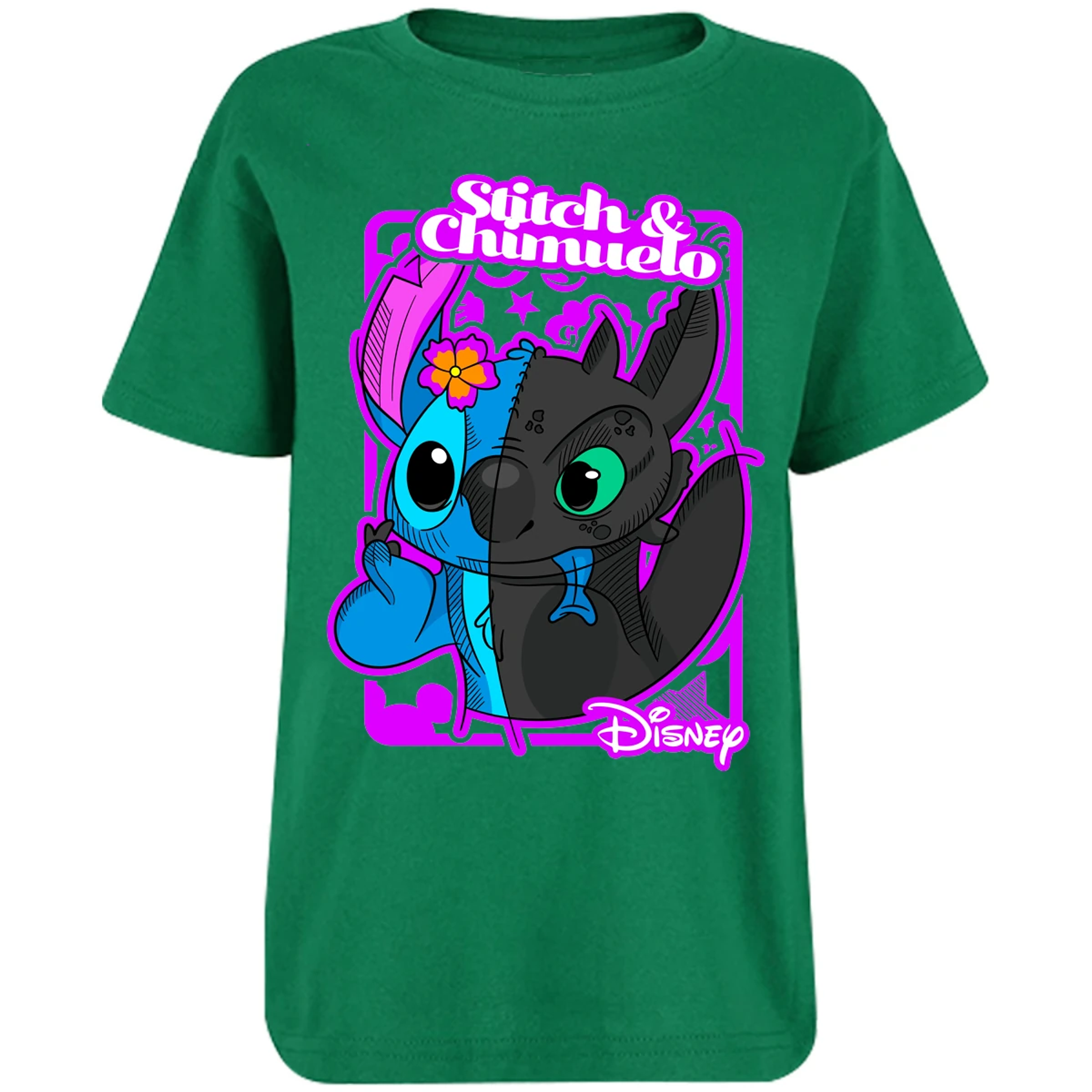 Playera Es De Series Y Peliculas Stitch Y Chimuelo para Niño 3