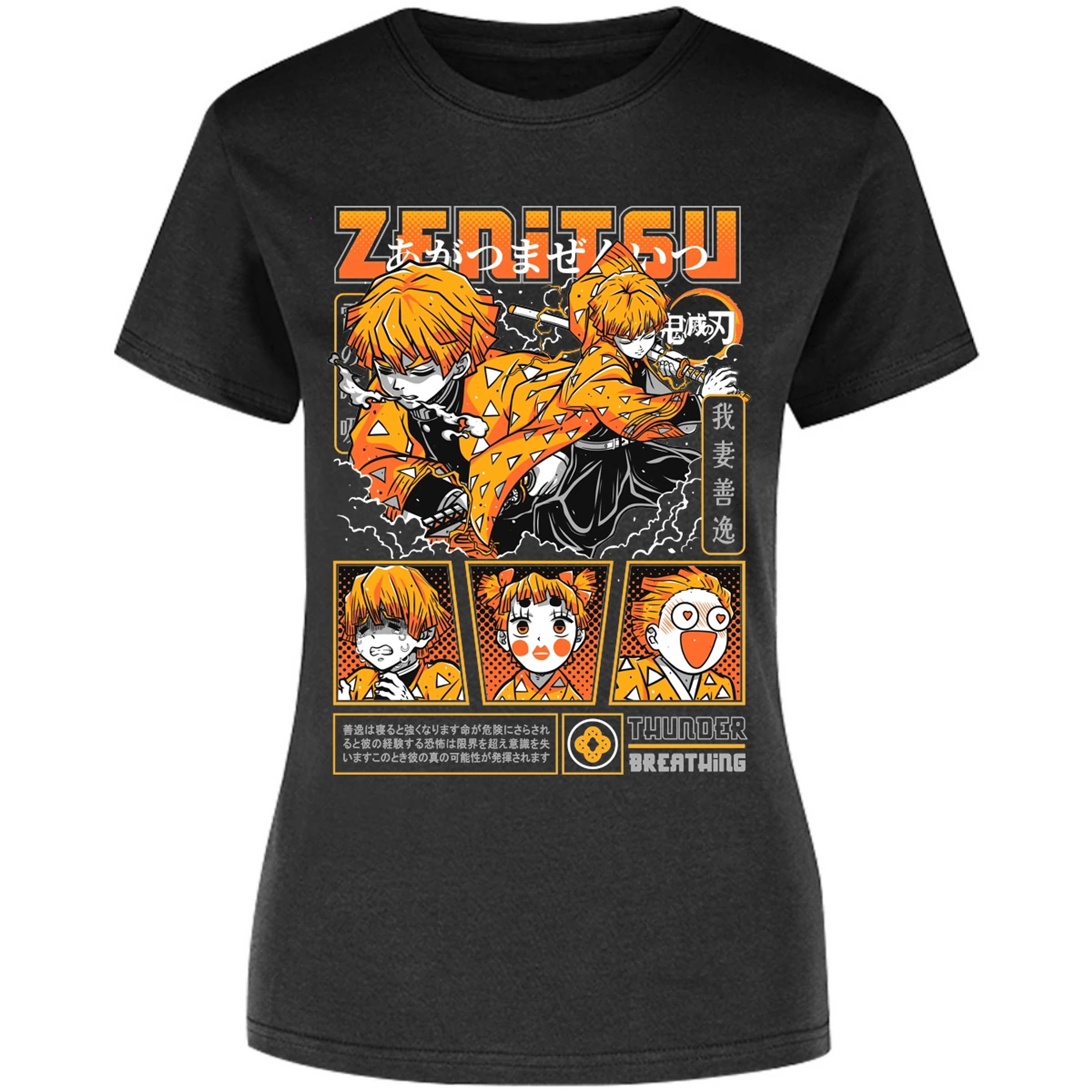 Blusa Demon Slayer Zenitsu Blusa para Mujer 17