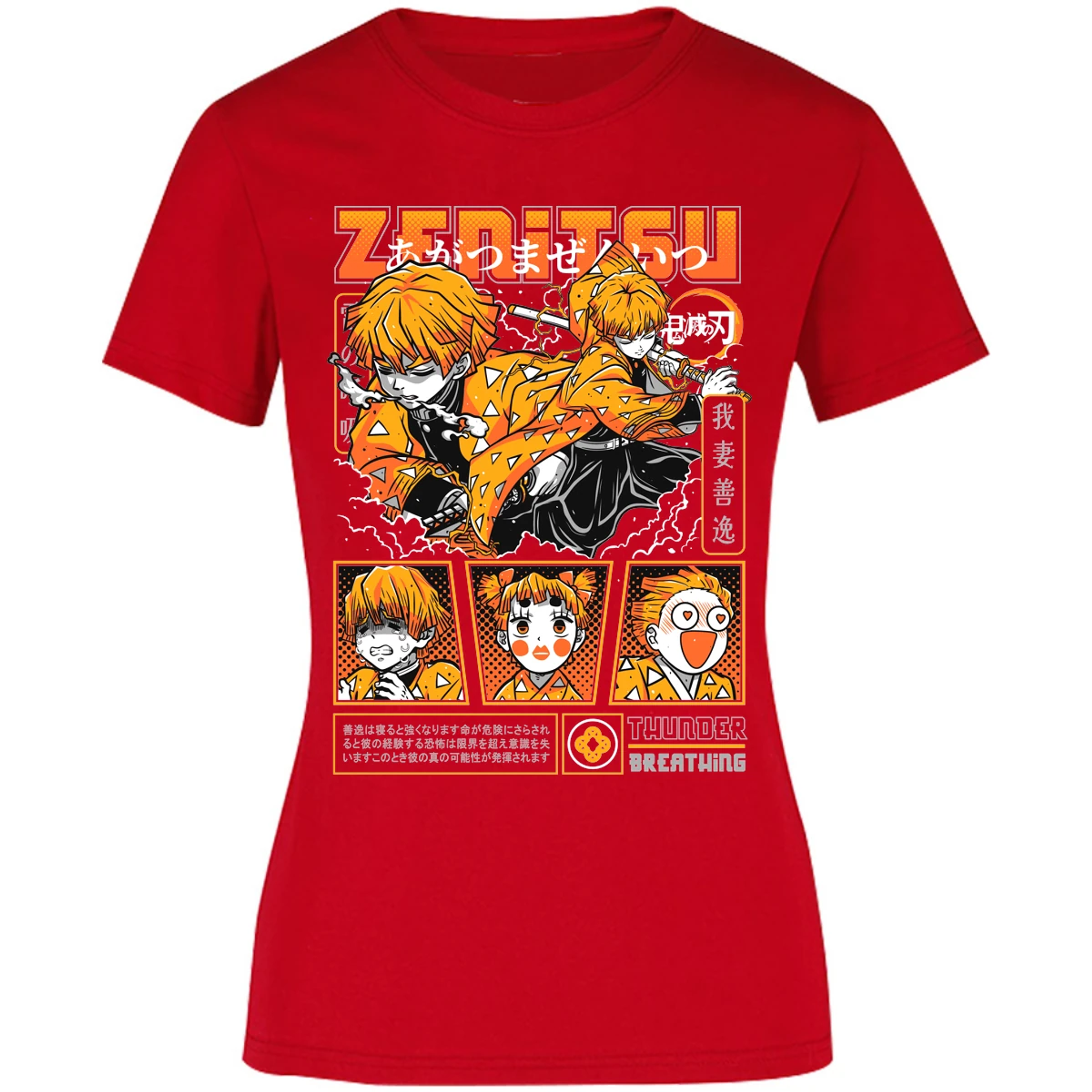 Blusa Demon Slayer Zenitsu Blusa para Mujer 14